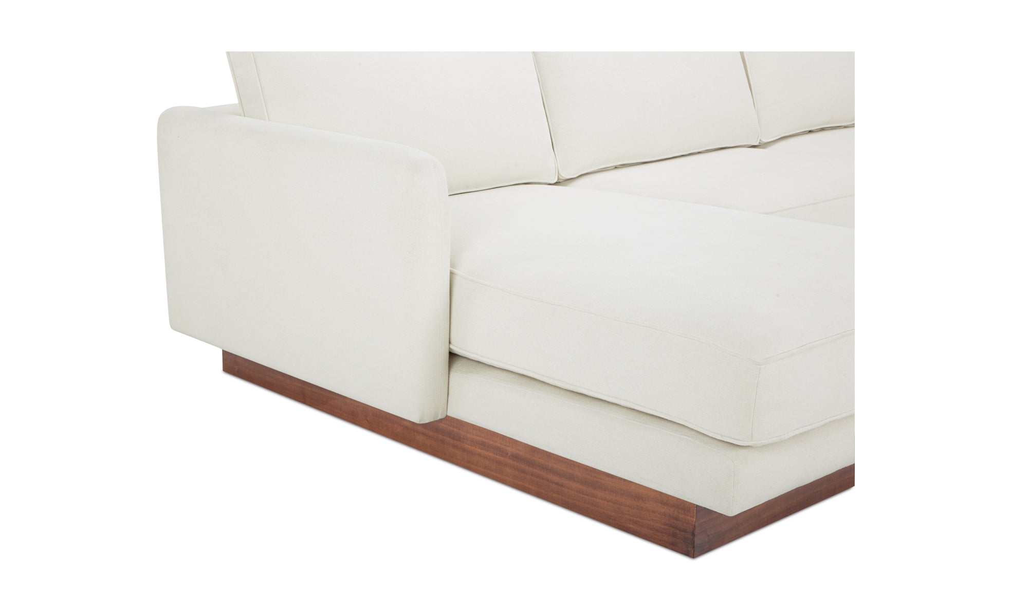 Vernon Left Sectional White