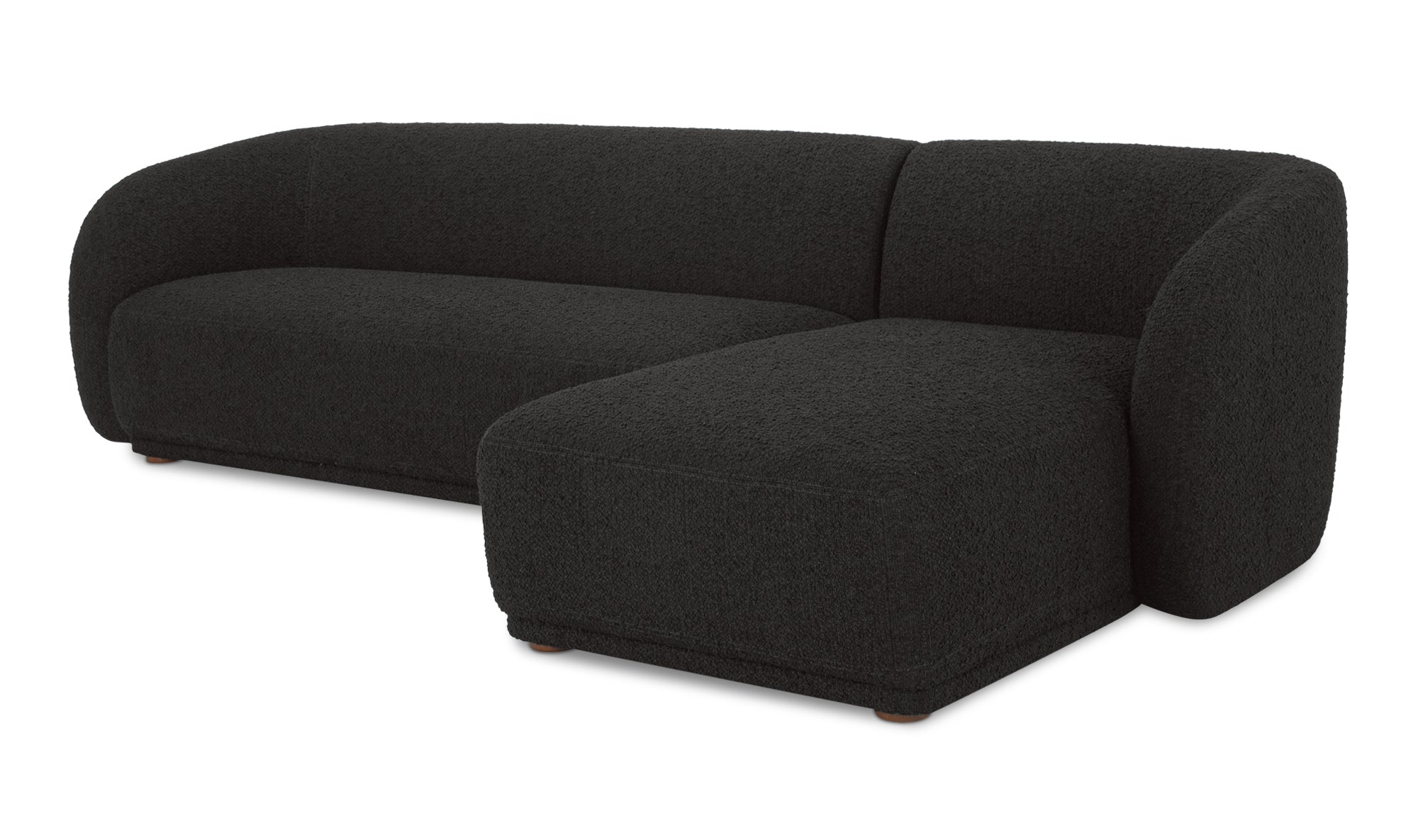 Faye Right Sectional Black Boucle