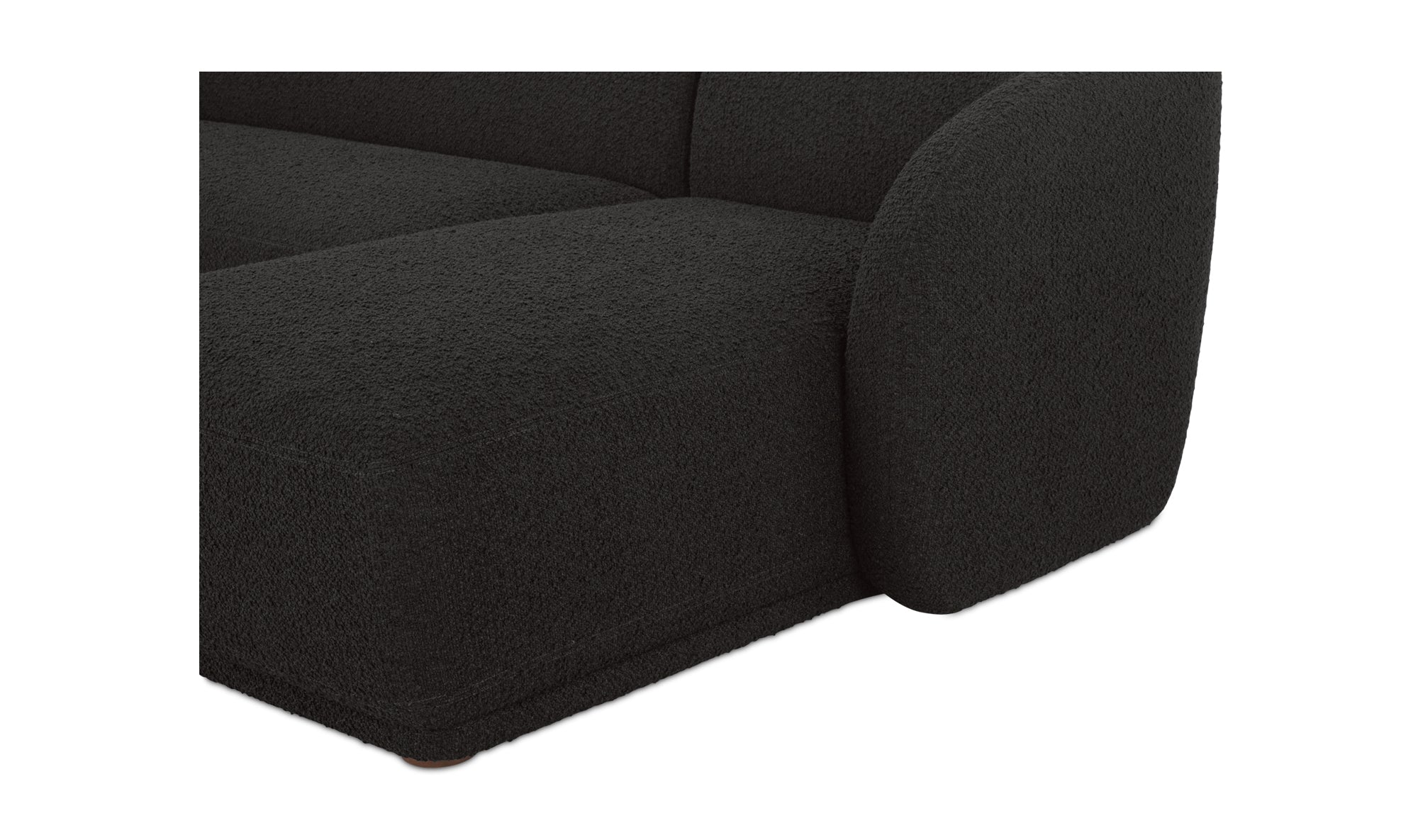 Faye Right Sectional Black Boucle