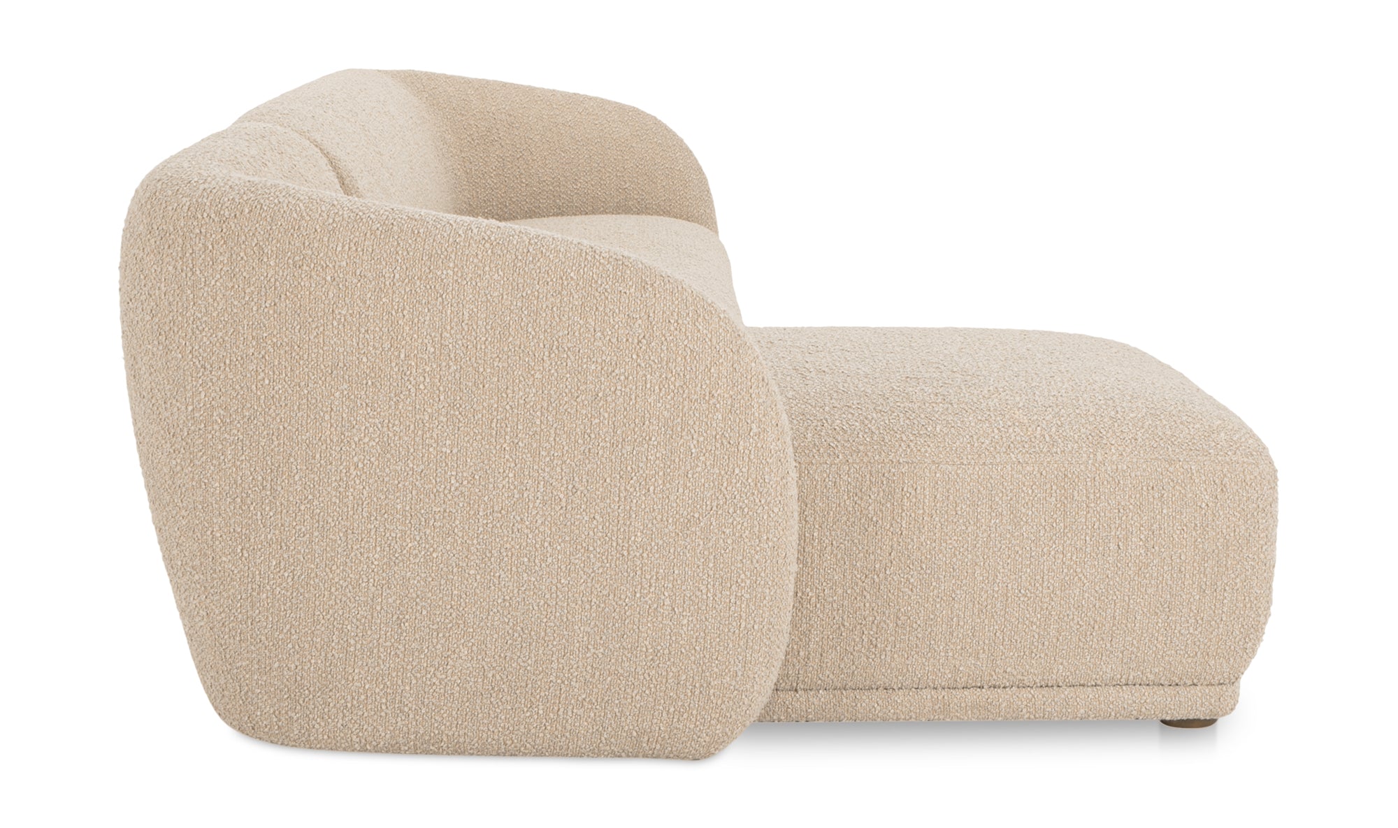 Faye Left Sectional Beige Boucle
