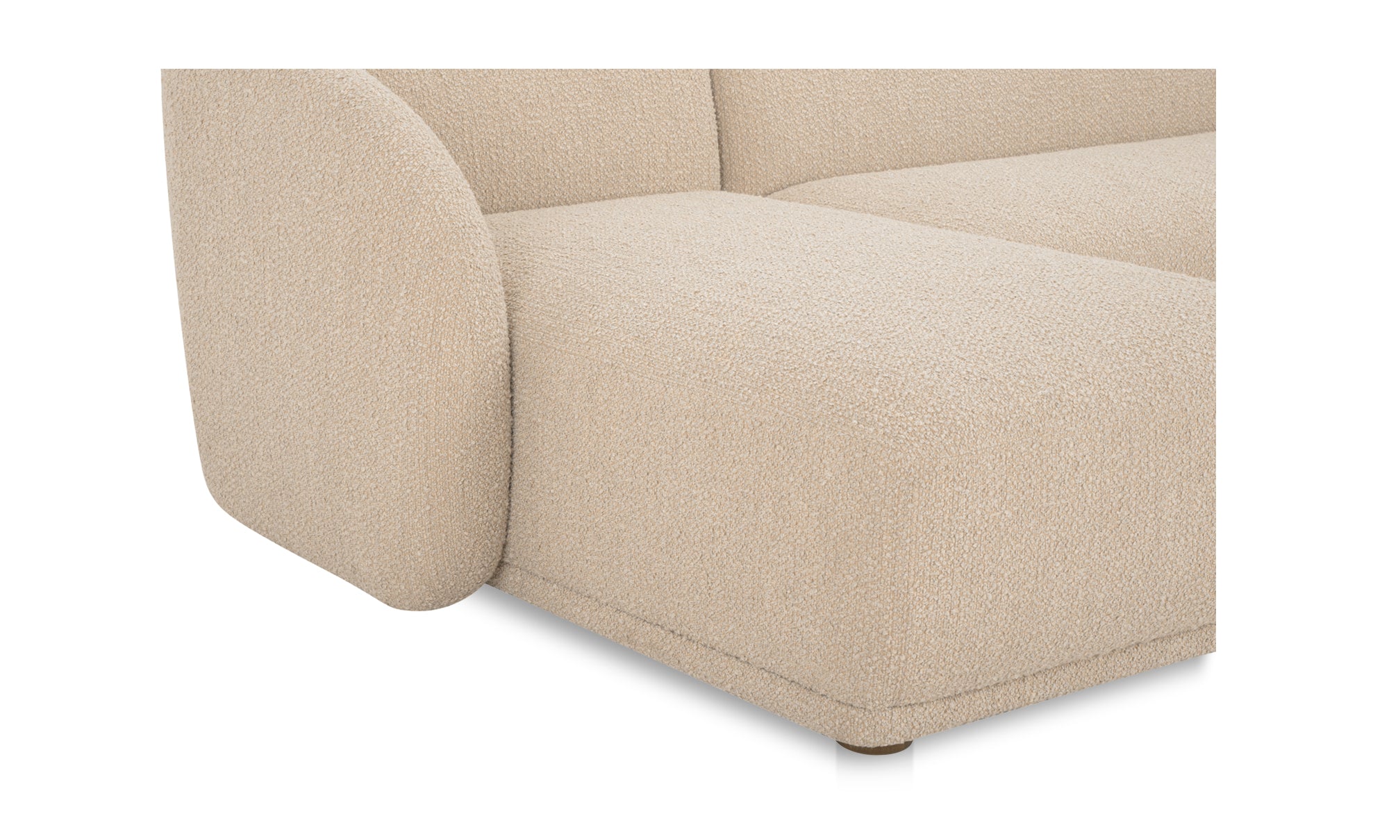 Faye Left Sectional Beige Boucle