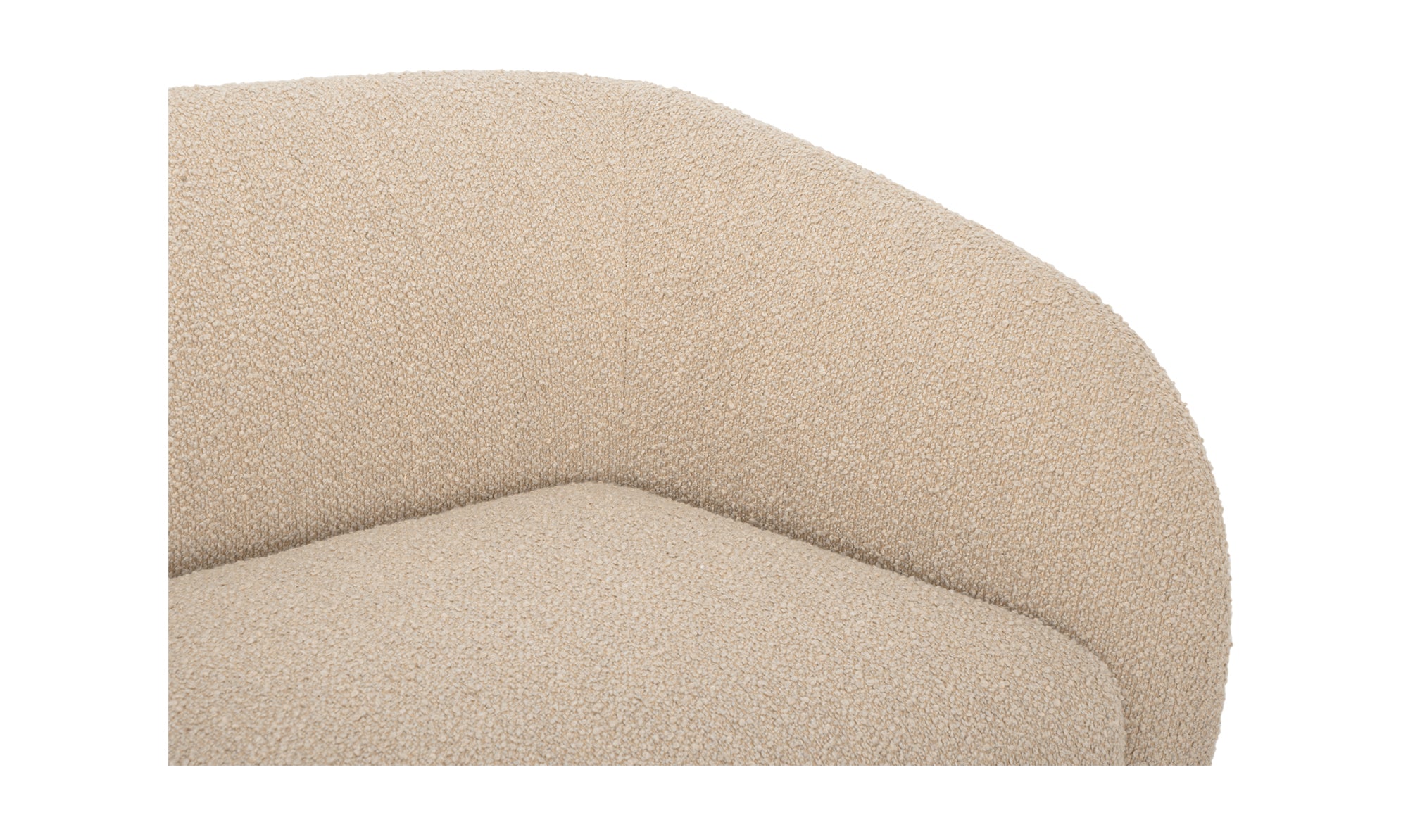 Faye Left Sectional Beige Boucle