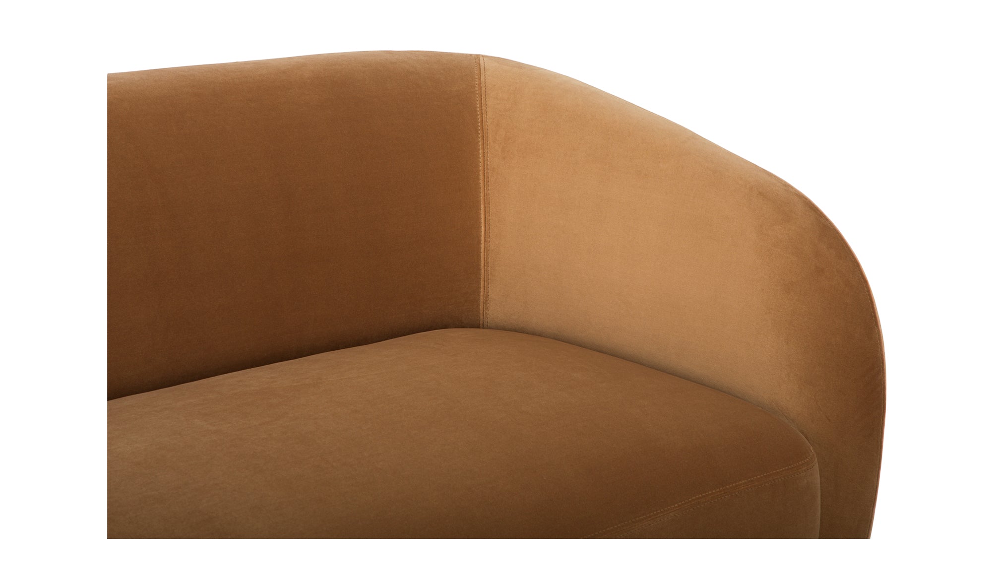 Faye Left Sectional Tan Faux Mohair