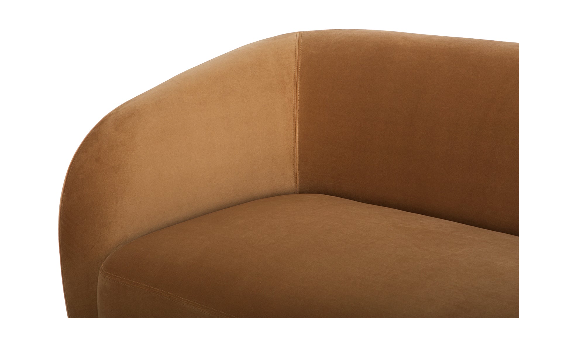 Faye Right Sectional Tan Faux Mohair