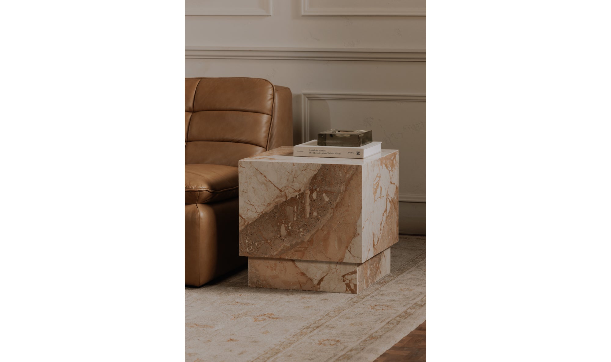 Layla Side Table Breccia Marble