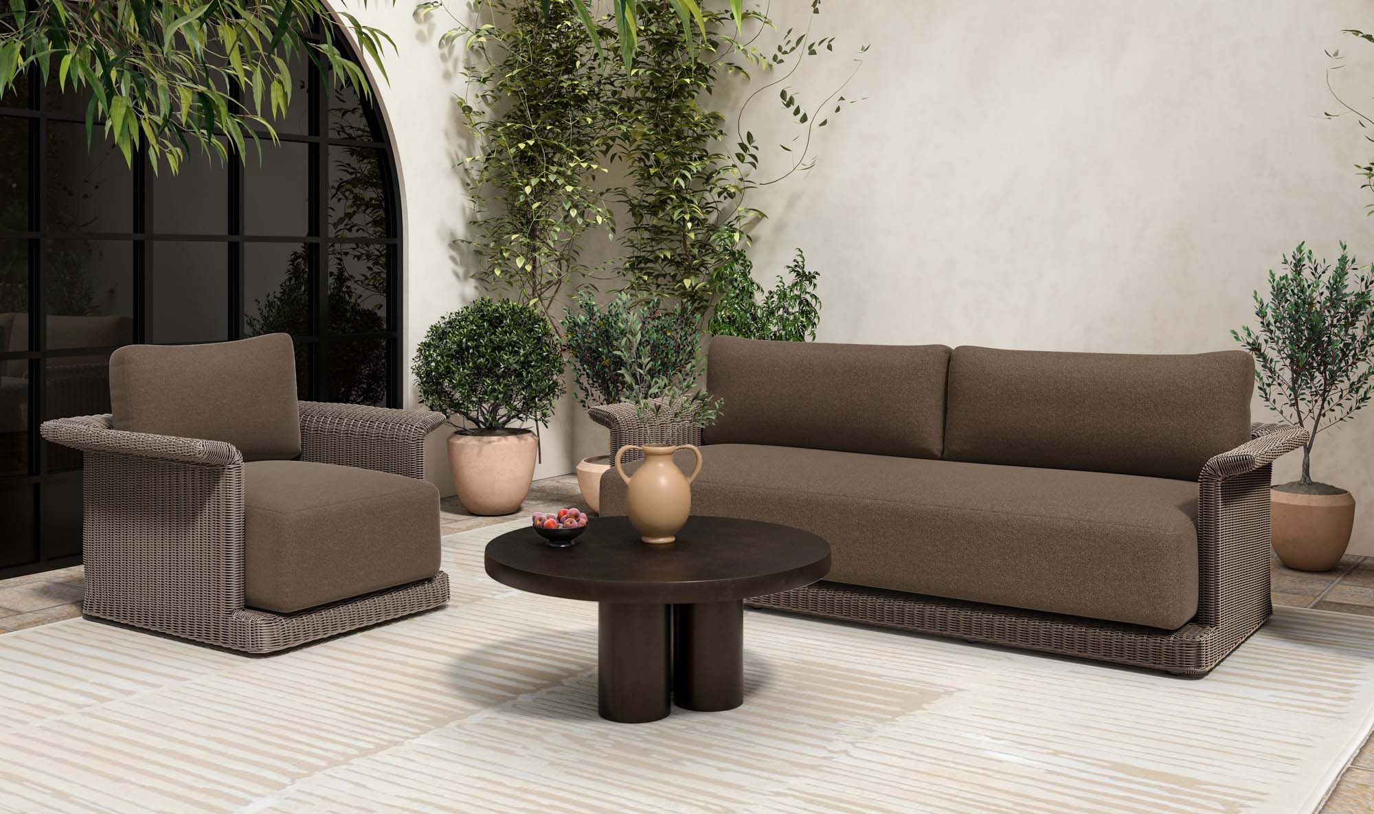 Logan Outdoor Coffee table Black