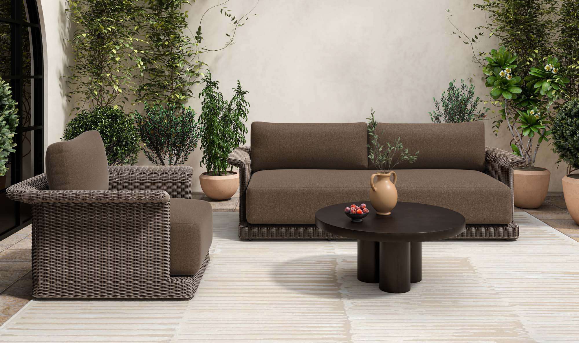 Logan Outdoor Coffee table Black