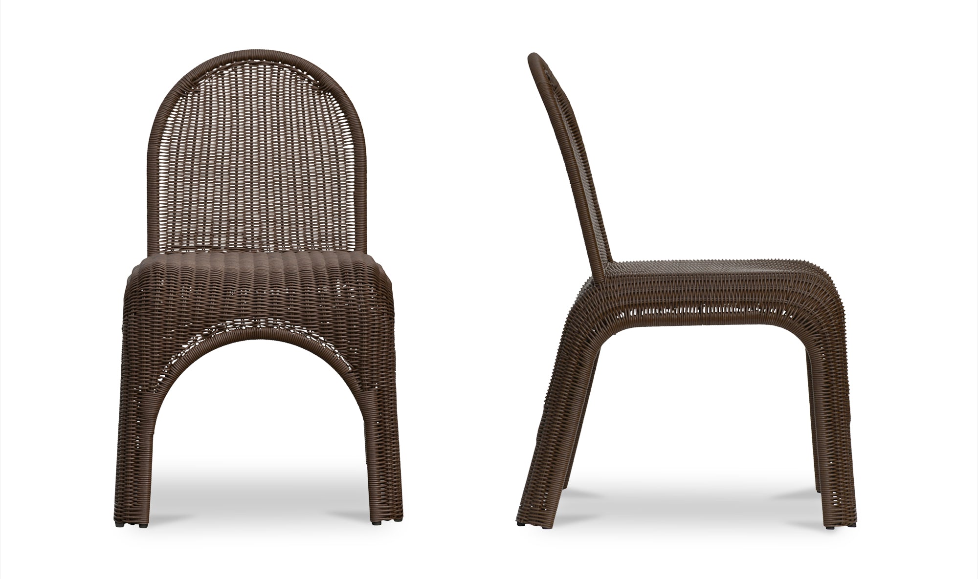 Kendall Outdoor Dining Chair Brown-Set of Two