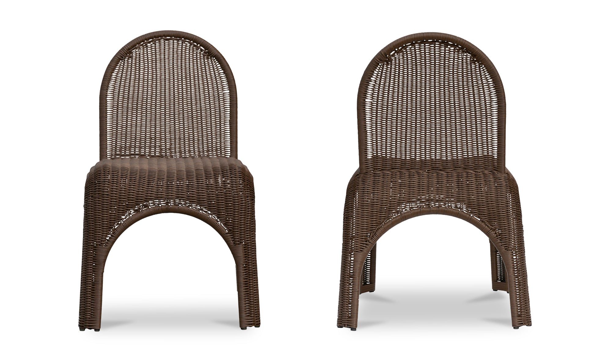Kendall Outdoor Dining Chair Brown-Set of Two