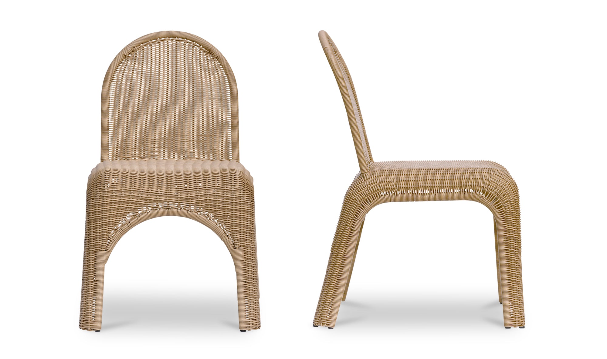 Kendall Outdoor Dining Chair Brown-Set of Two