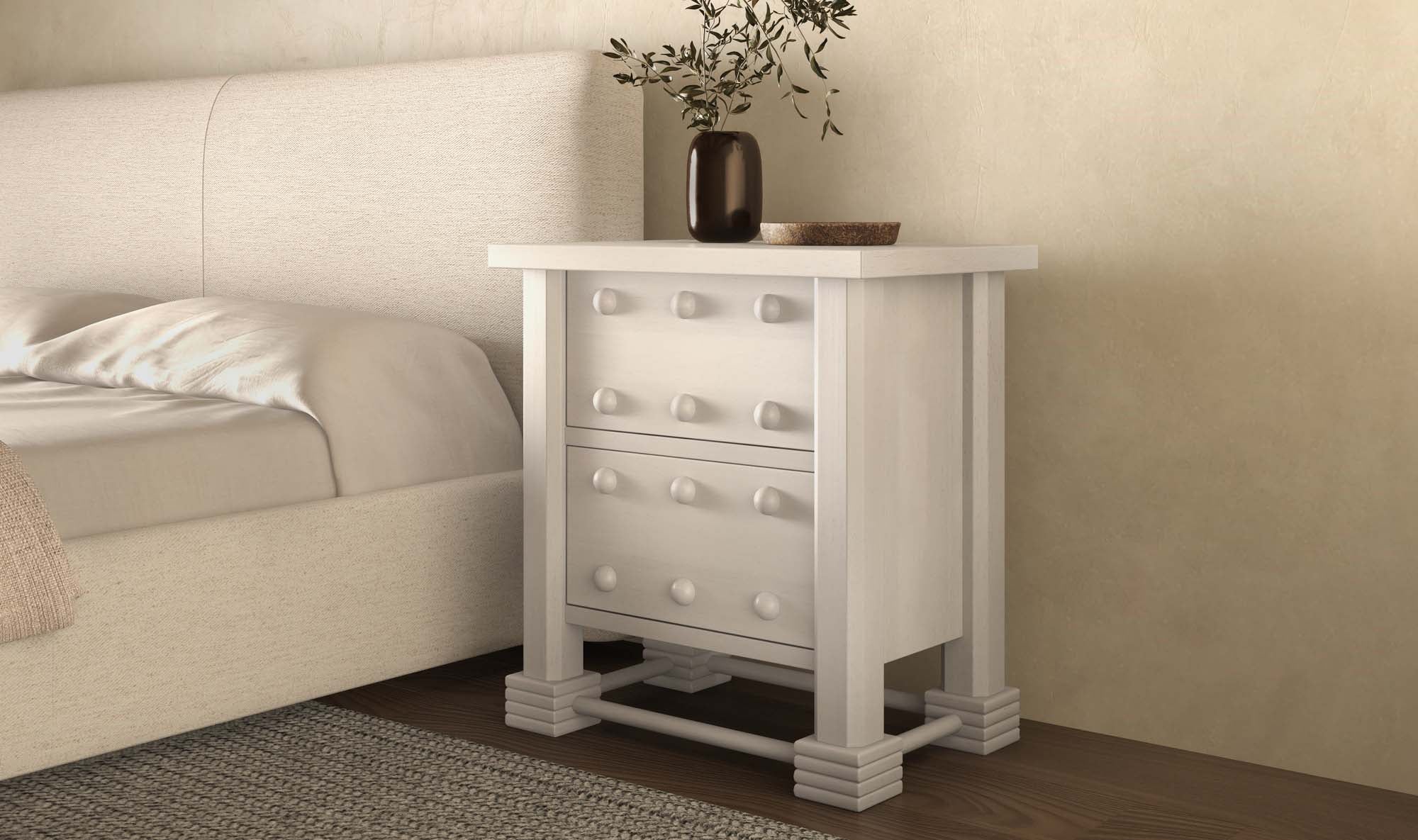 Clement Nightstand Whitewashed