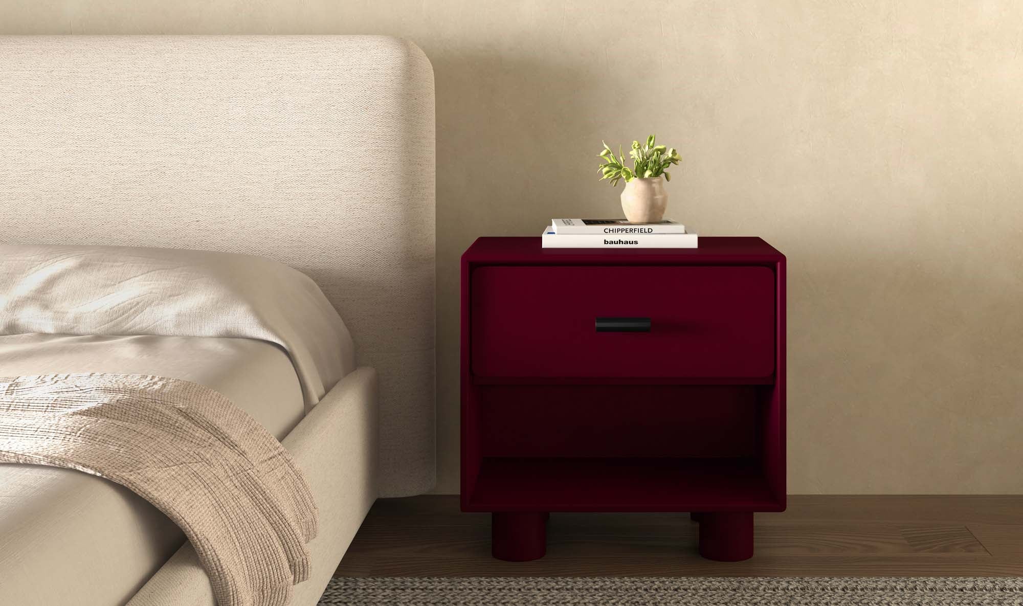 Jolene Nightstand Deep Red