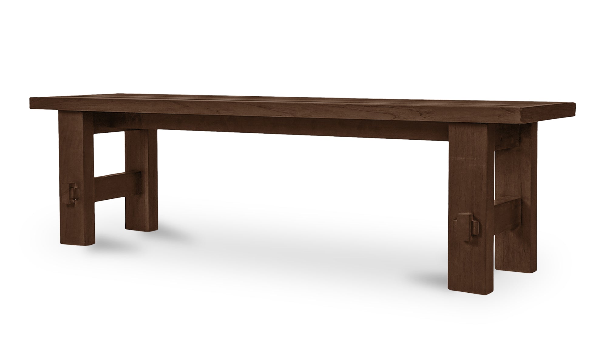 Esmond Outdoor Dining Bench Brown