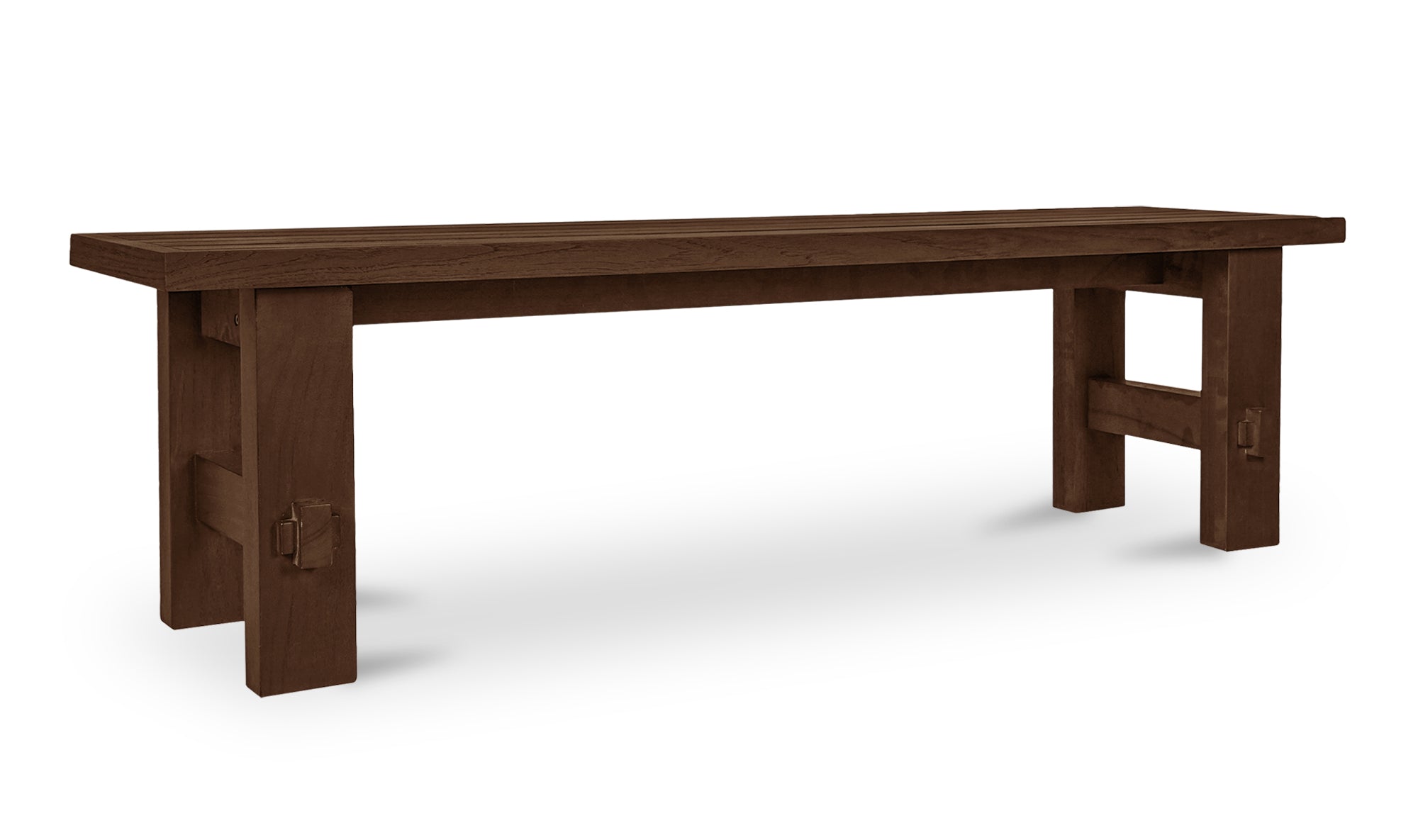 Esmond Outdoor Dining Bench Brown