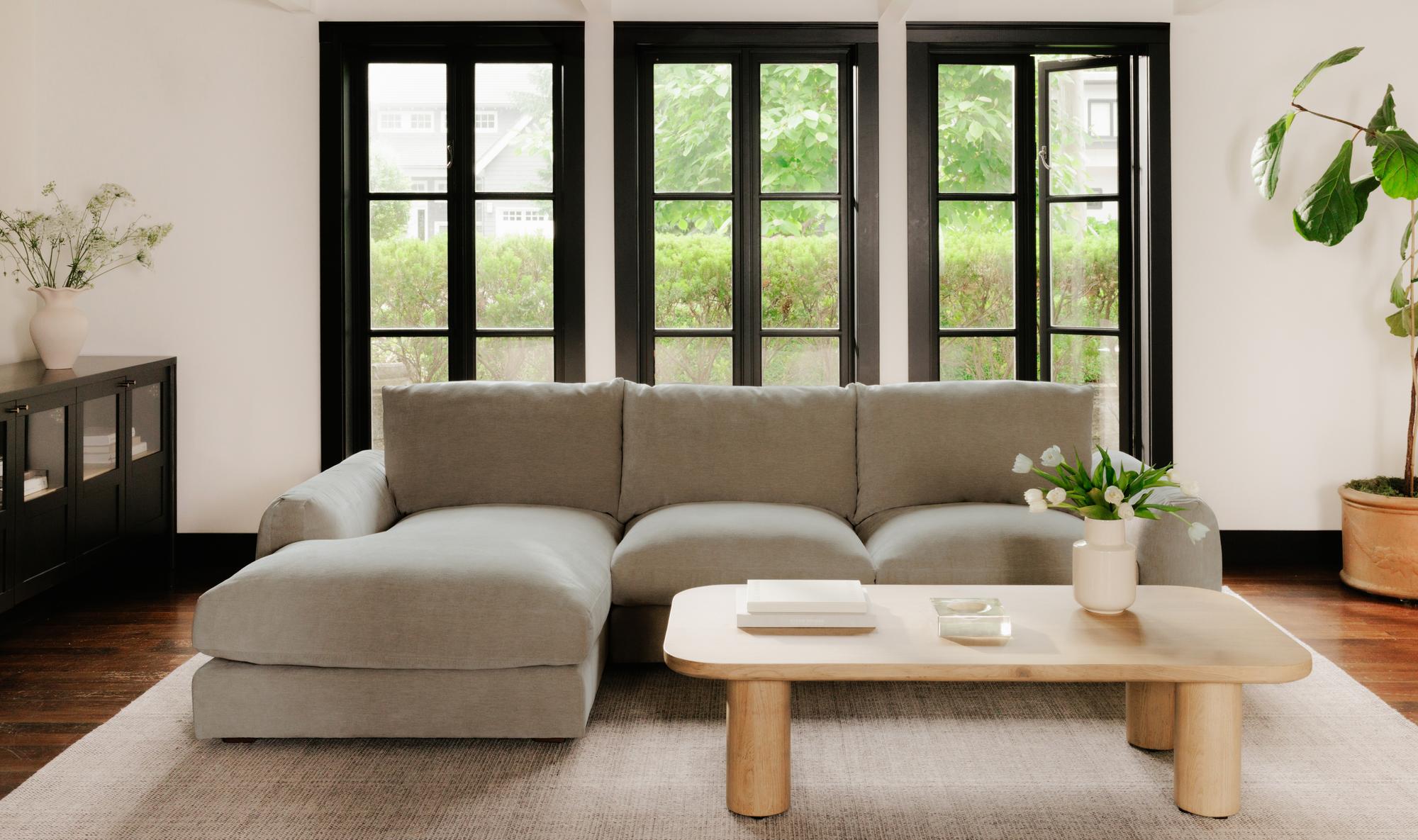 Berga Sectional Right Pebble