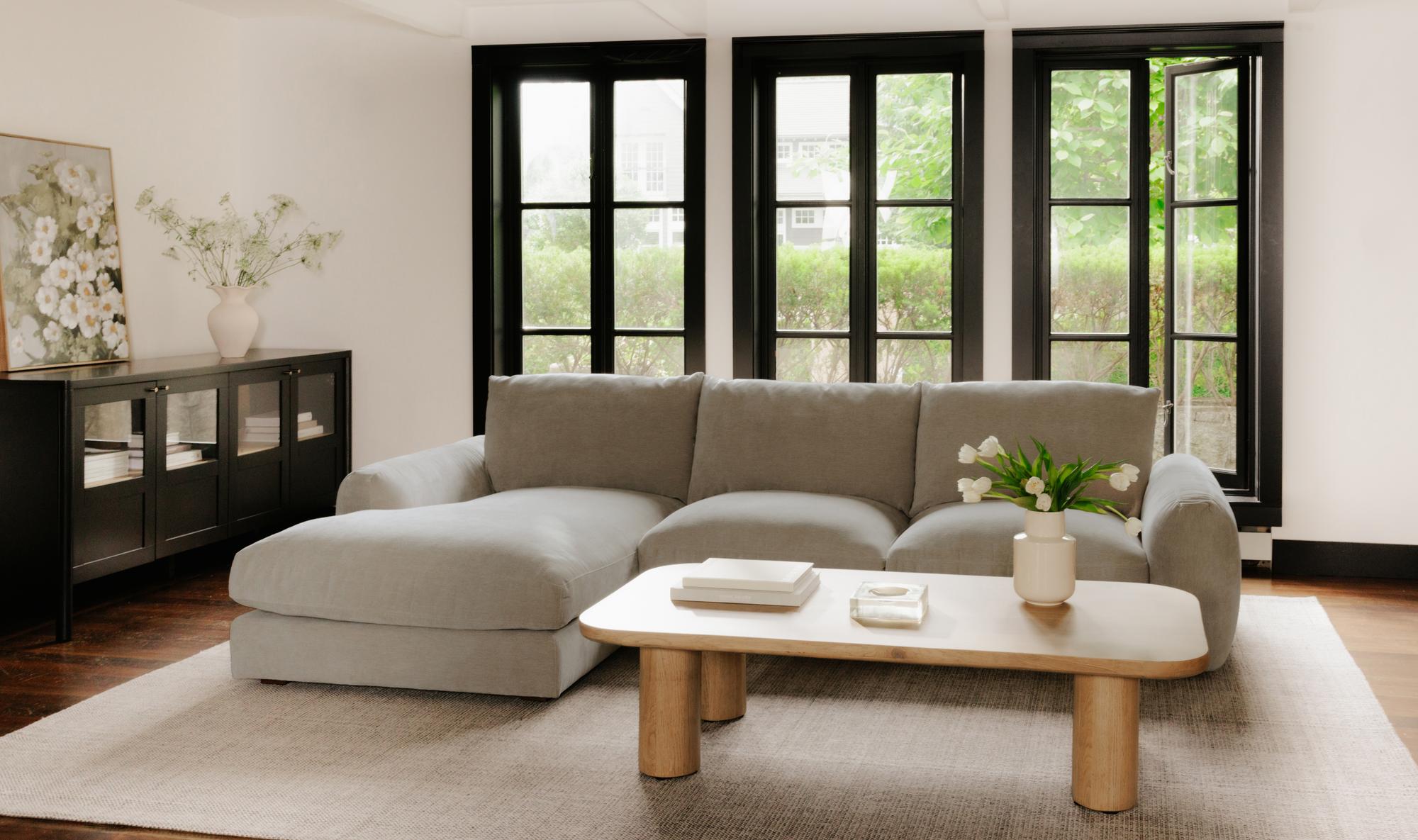 Berga Sectional Right Pebble