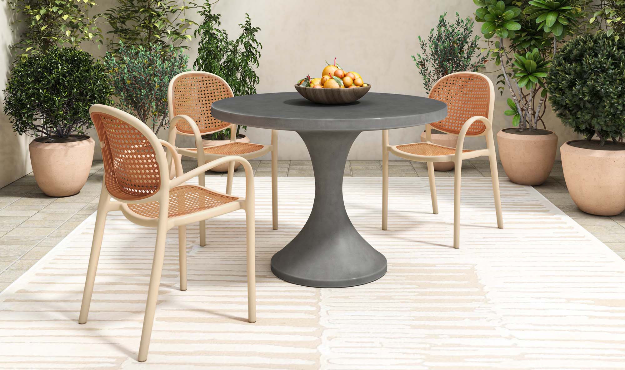 Isadora Outdoor Dining Table Grey