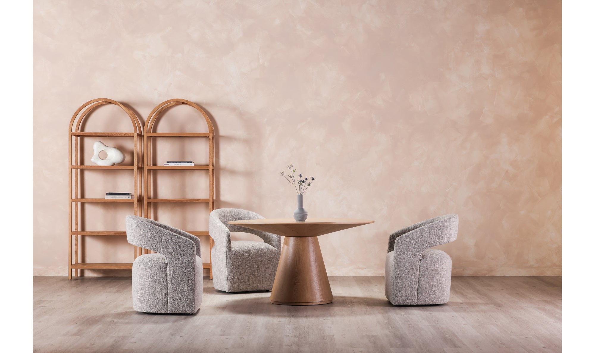 Barrow Rolling Dining Chair Grey Storm