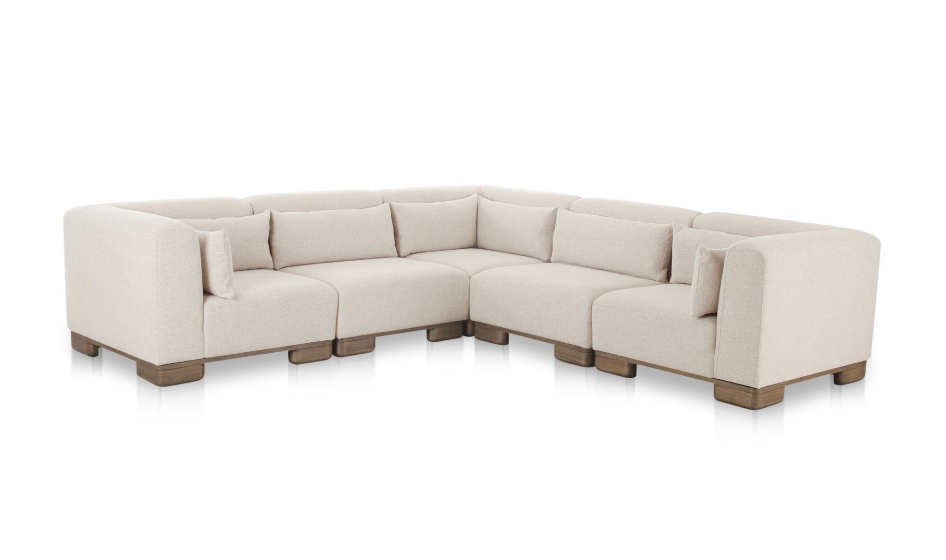 June Classic L-Shaped Modular Sectional Oatmeal
