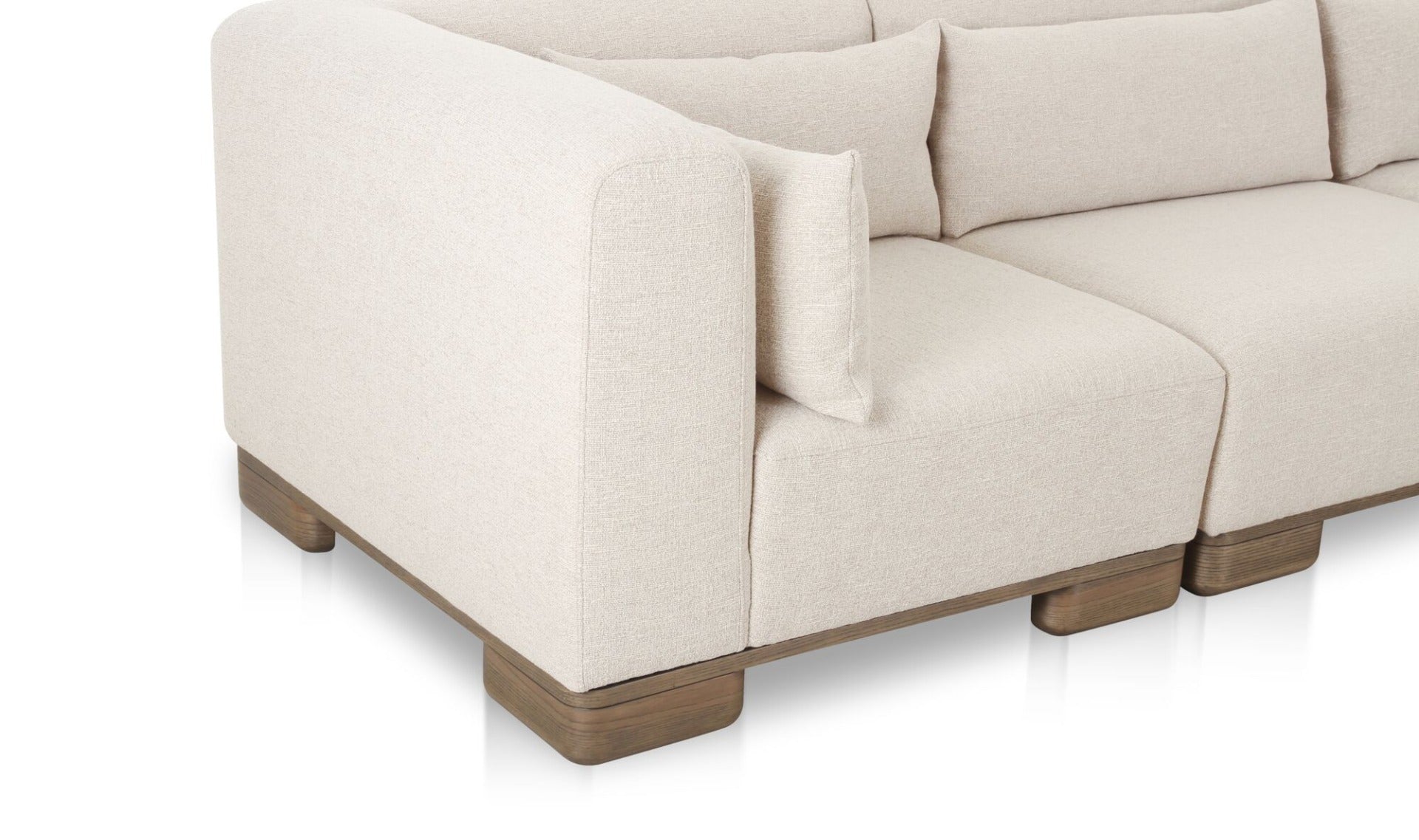 June Classic L-Shaped Modular Sectional Oatmeal