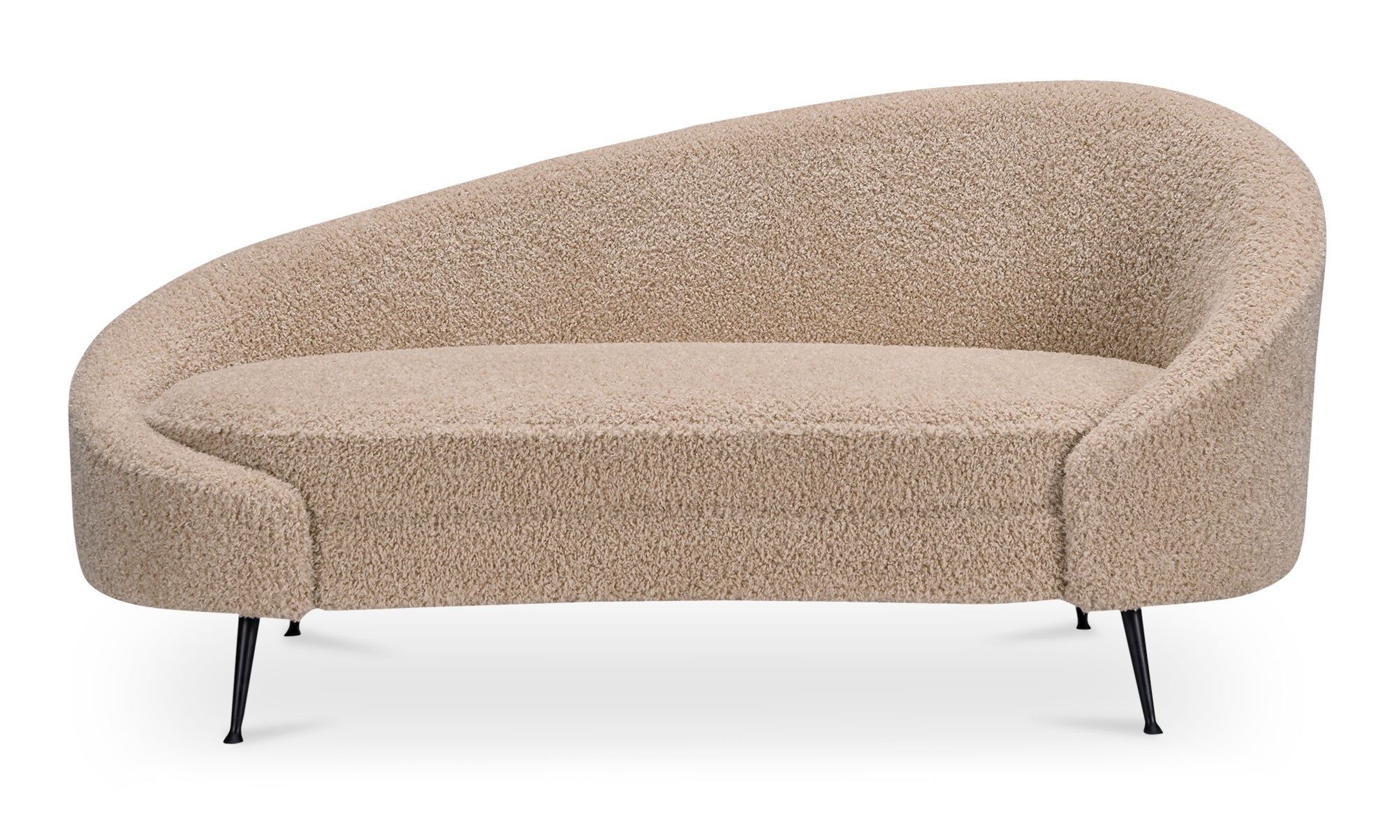 Abigail Chaise Light Brown Faux Shearling