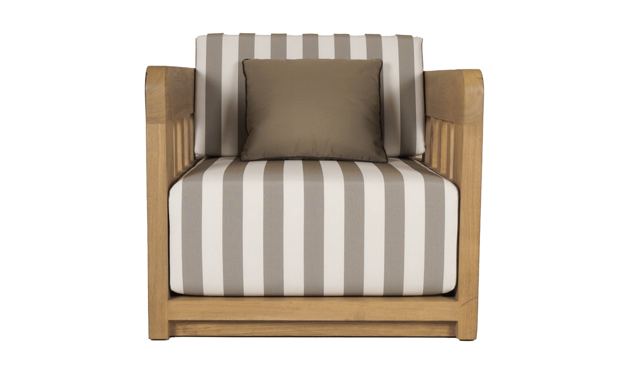 Adelaide Outdoor Accent Chair Brown Stripe
