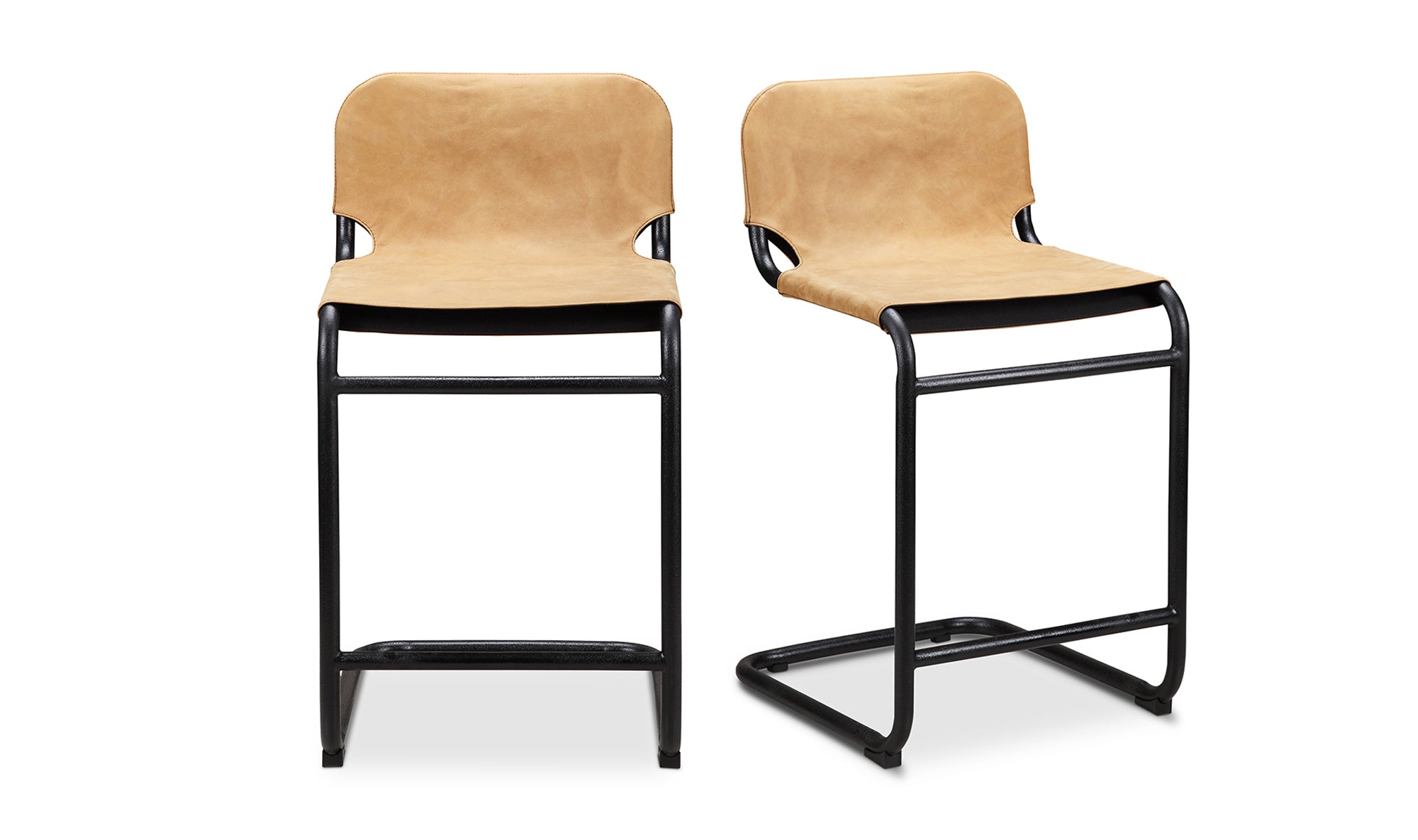 Baker Counter Stool Sunbaked Tan Leather - Set Of Two