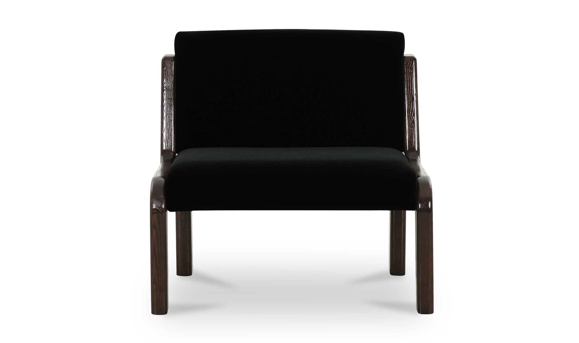 Edie Accent Chair Black Faux Mohair