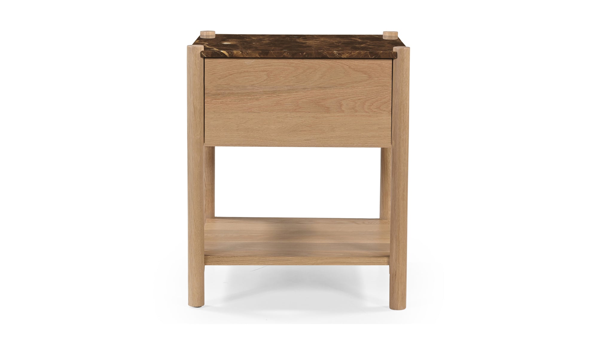 Elio Nightstand Dark Emperador Marble