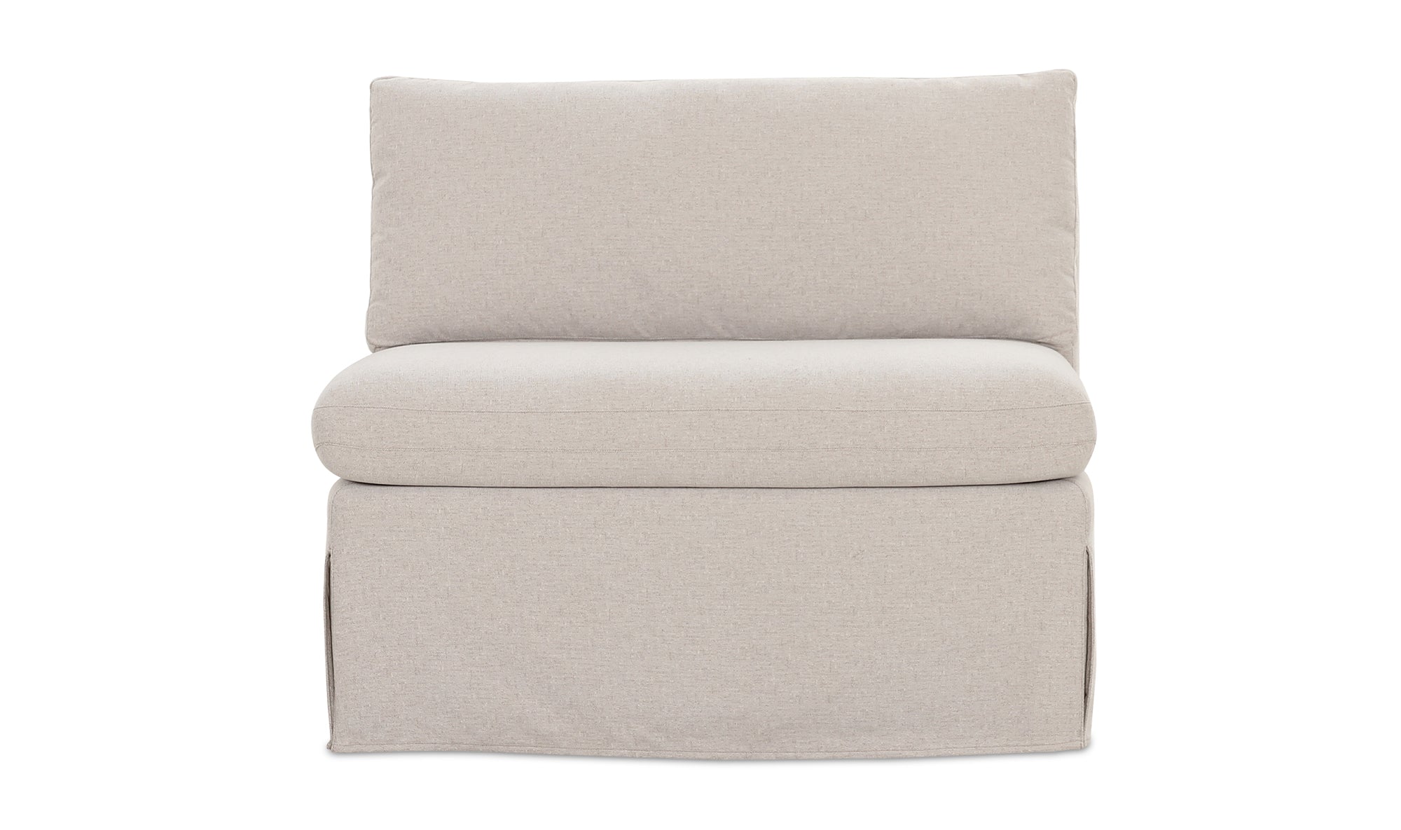 Fable Slipcover Dining Chair and Half Beige