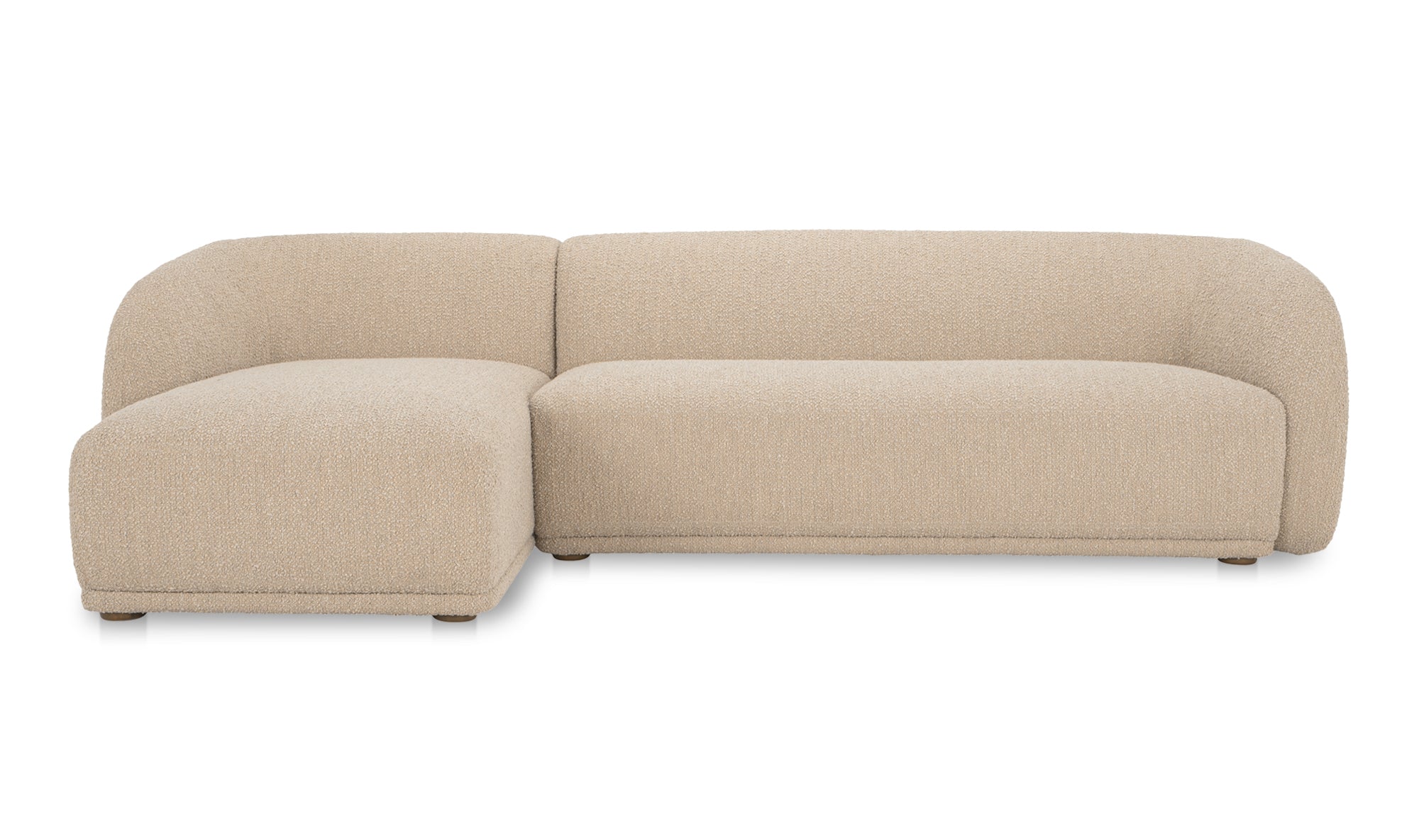 Faye Left Sectional Beige Boucle