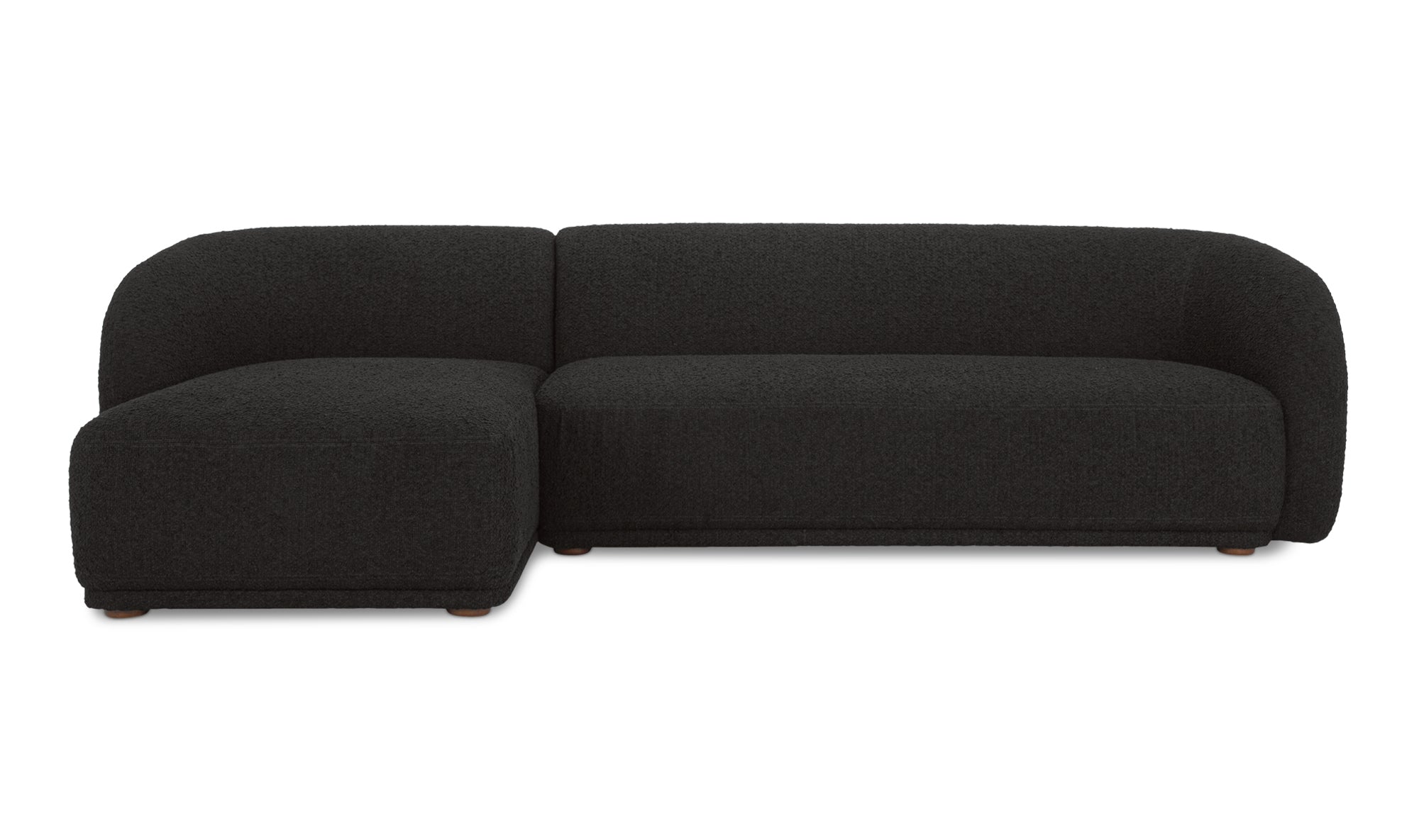 Faye Left Sectional Black Boucle