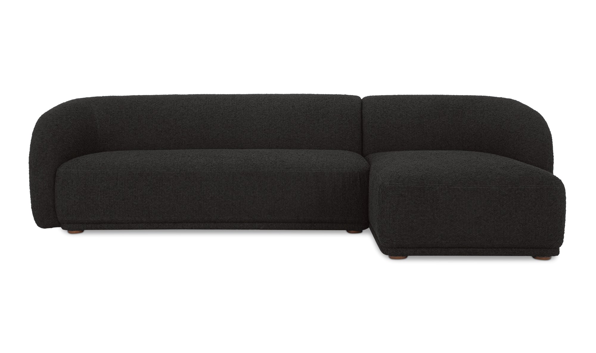 Faye Right Sectional Black Boucle