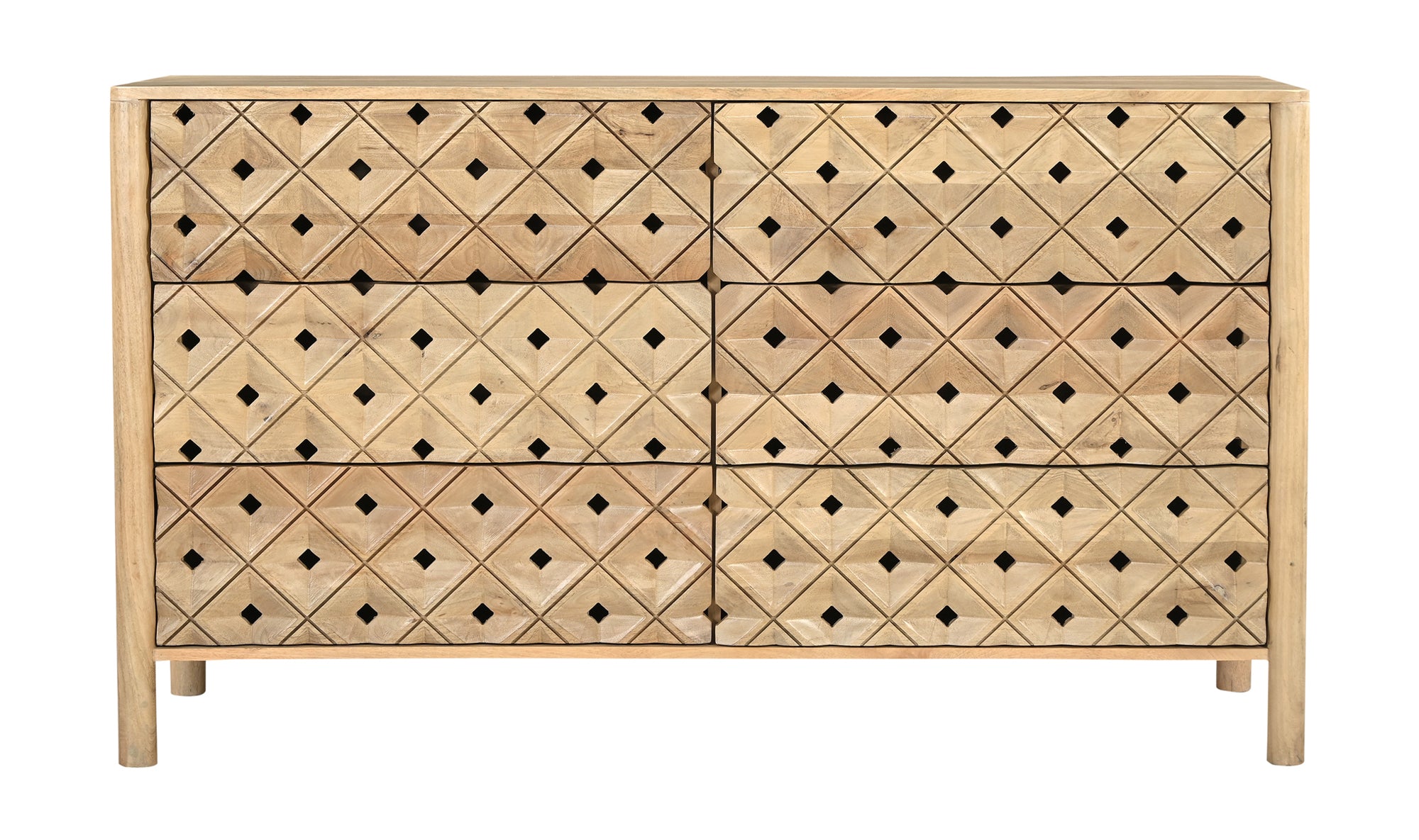 Fulton 6 Drawer Dresser Natural