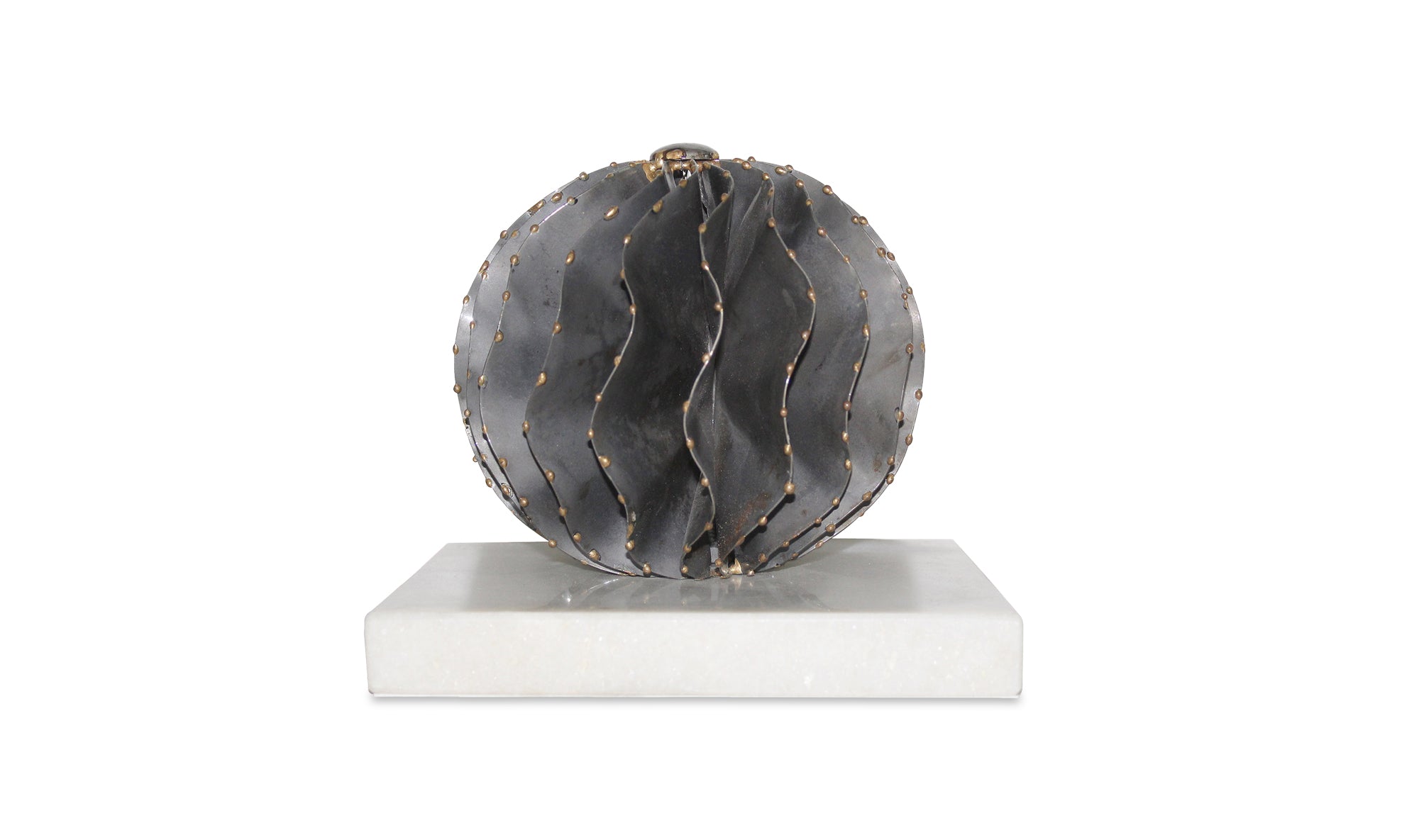 Iron Orb White Marble