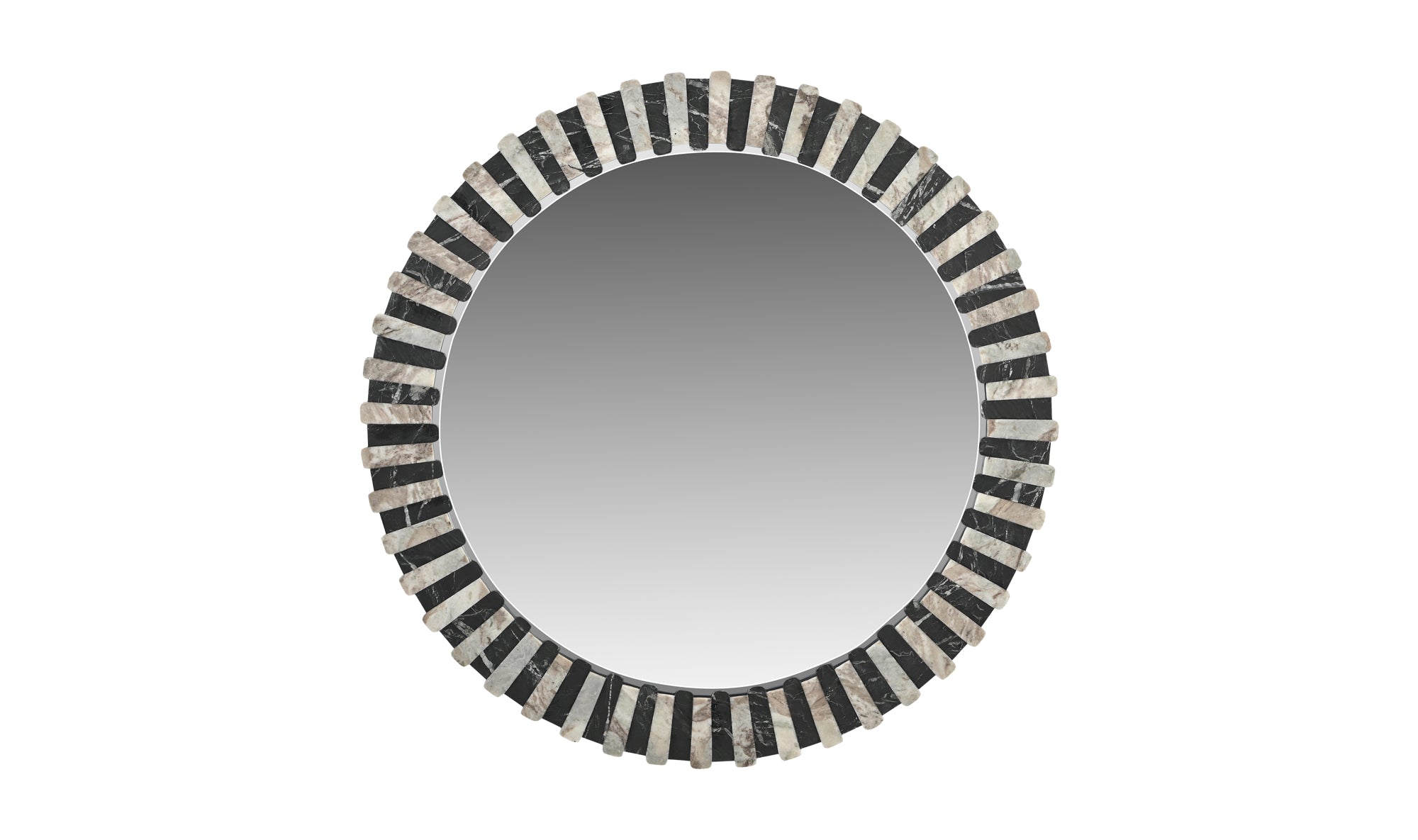Isolde Mirror Black and Beige Marble