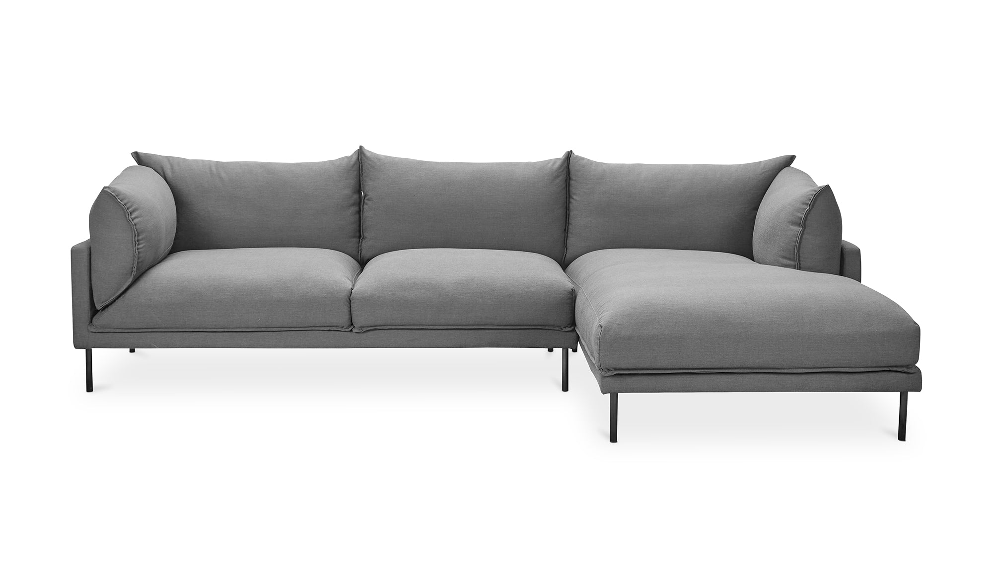 Jamara Right Sectional Charcoal