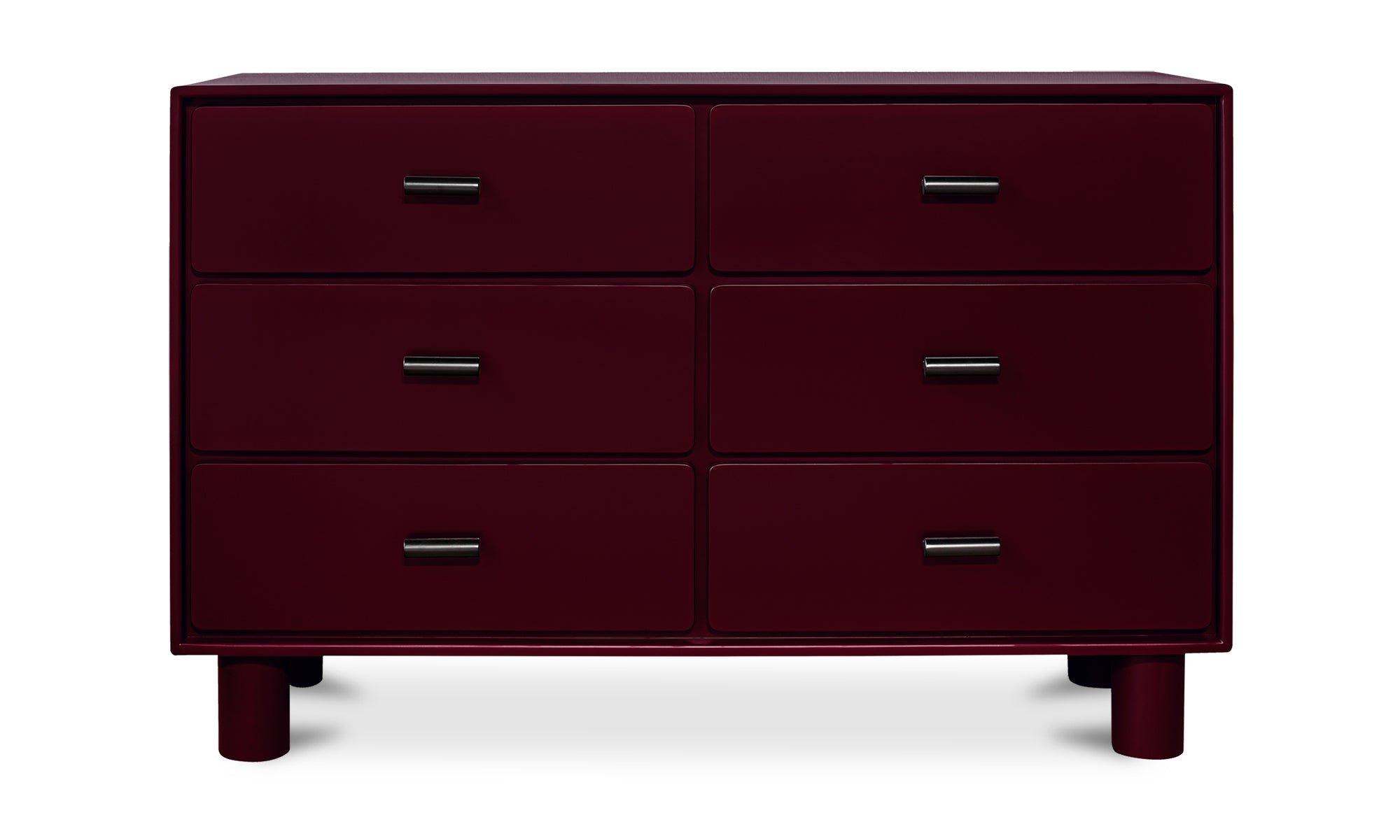 Jolene 6 Drawer Dresser Deep Red