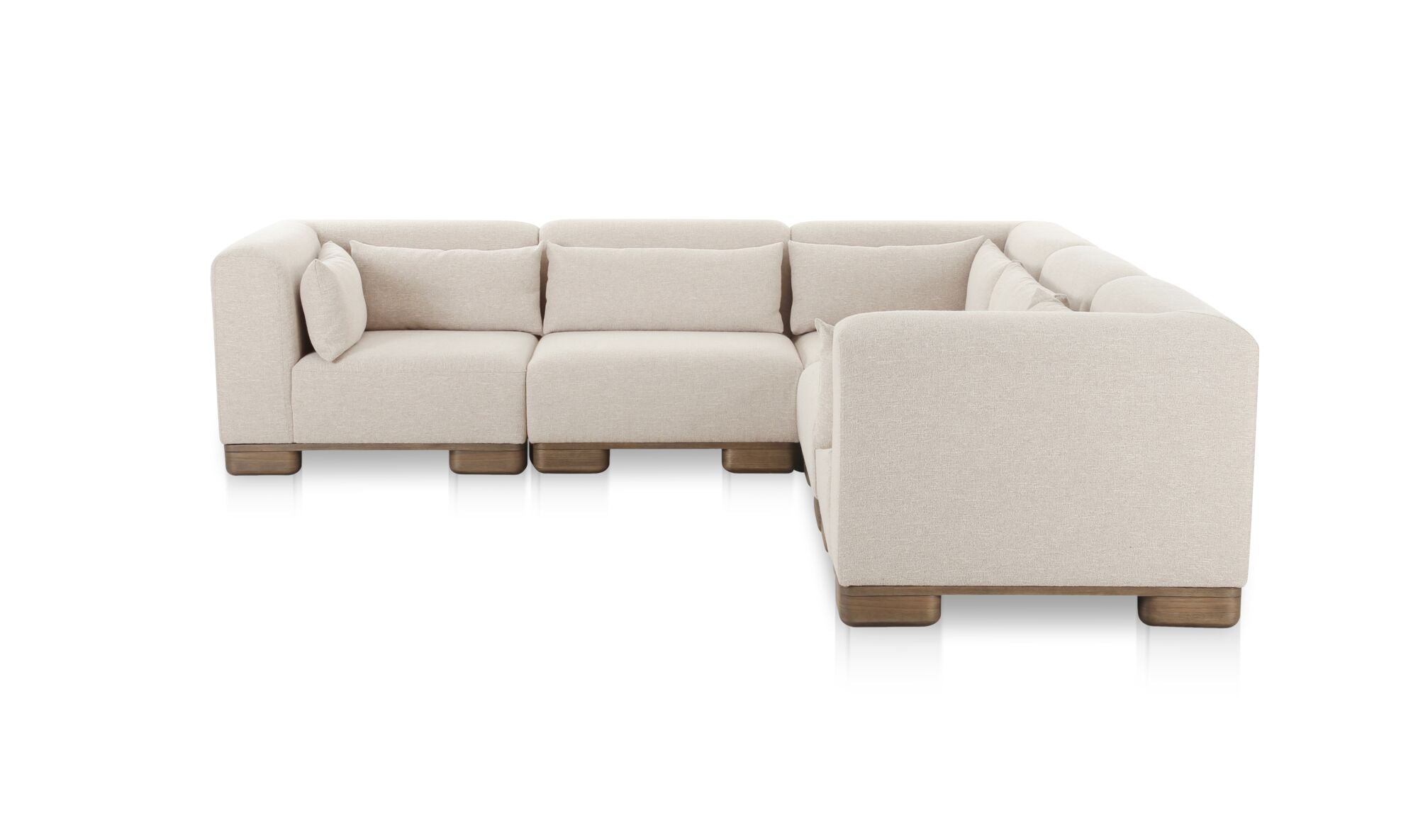 June Classic L-Shaped Modular Sectional Oatmeal