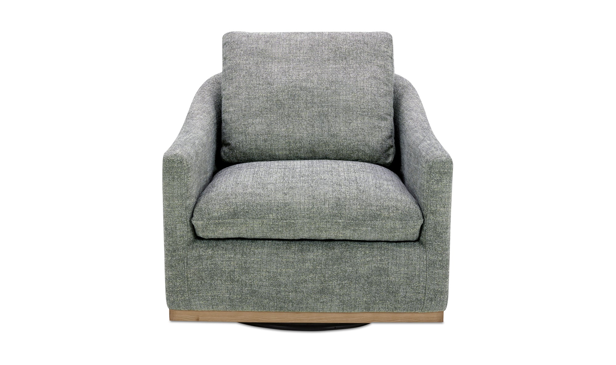 Linden Swivel Chair Slated Moss