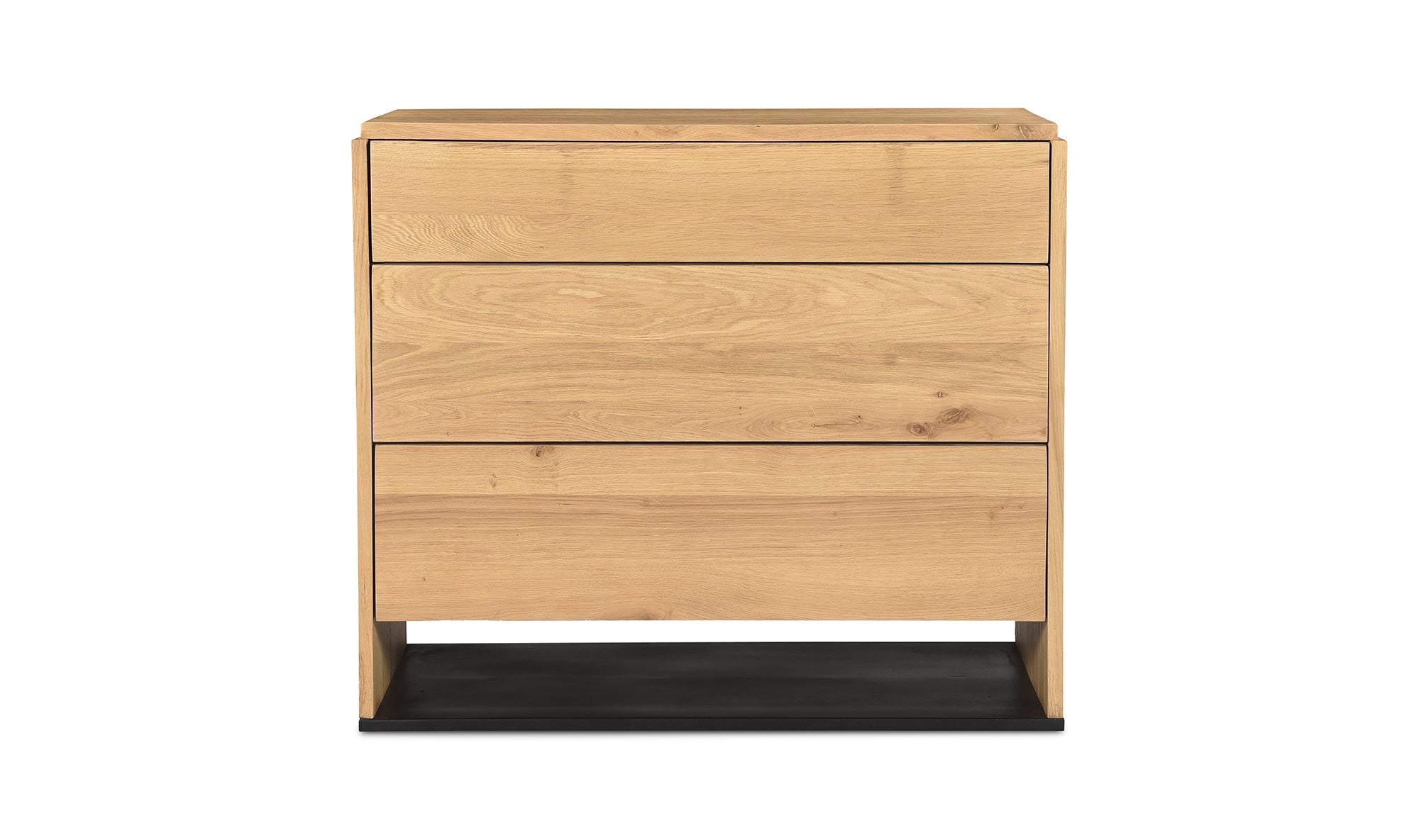 Quinton 3 Drawer Nightstand Natural Oak