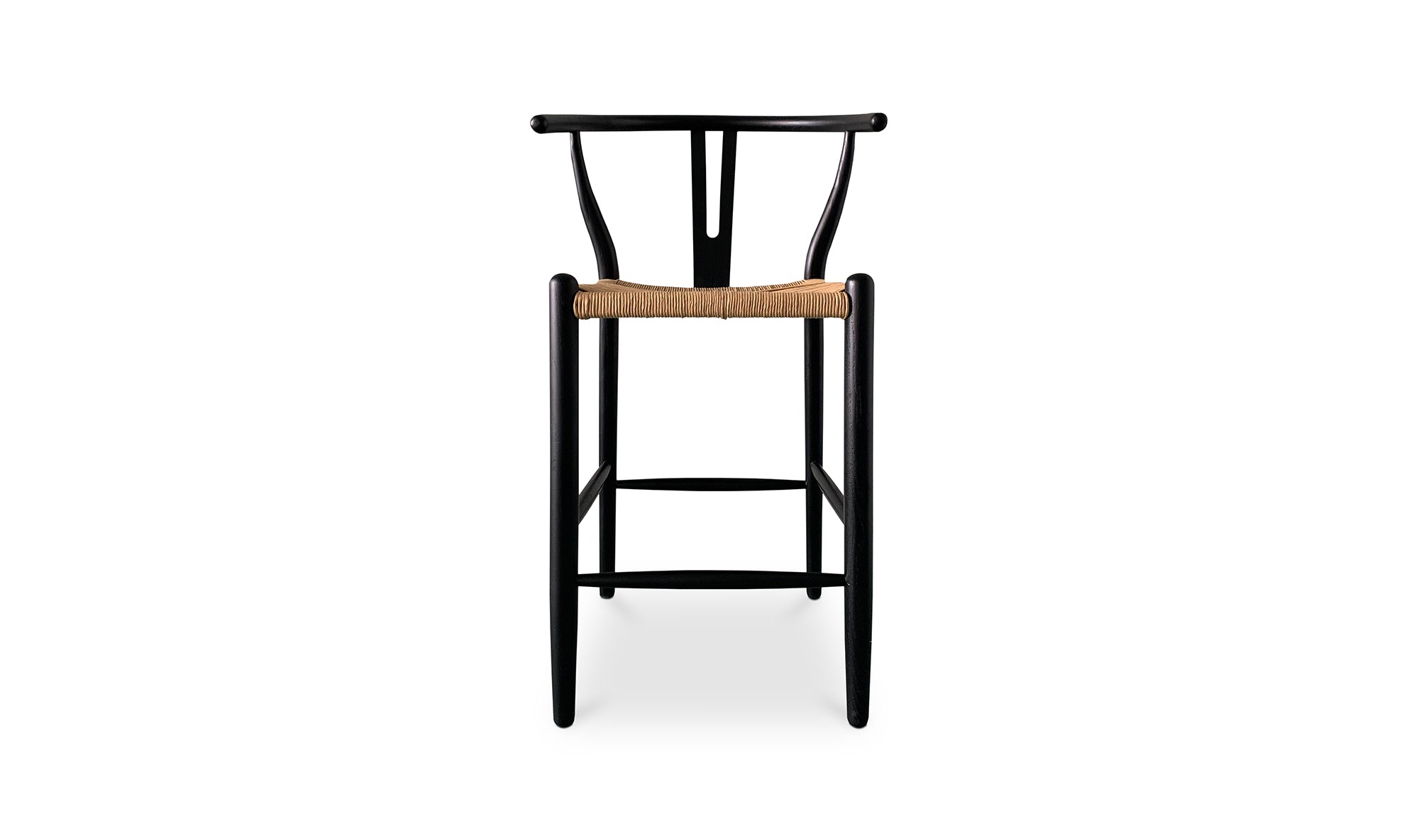 Ventana Counter Stool Black and Natural