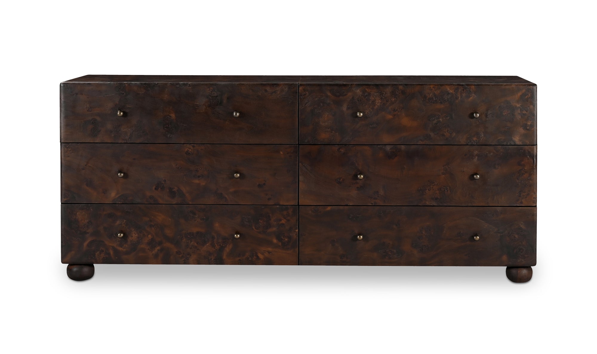 York 6 Drawer Dresser Dark Brown