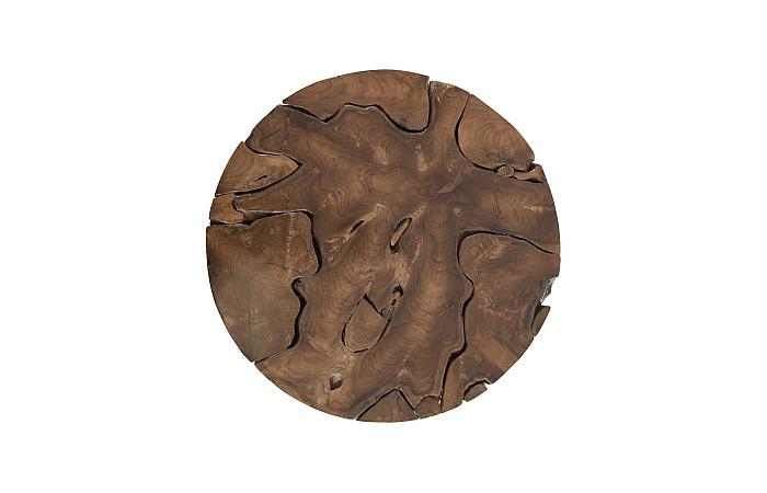 Teak Chunk Coffee Table, Round