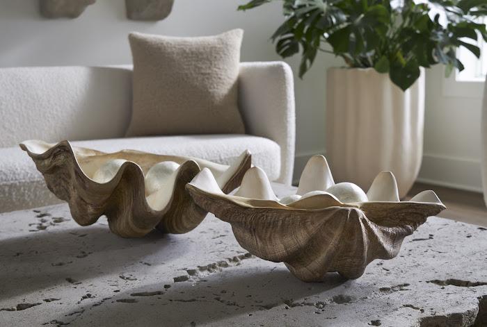 Cast Clam Shell Bowl, Faux Finish, SM