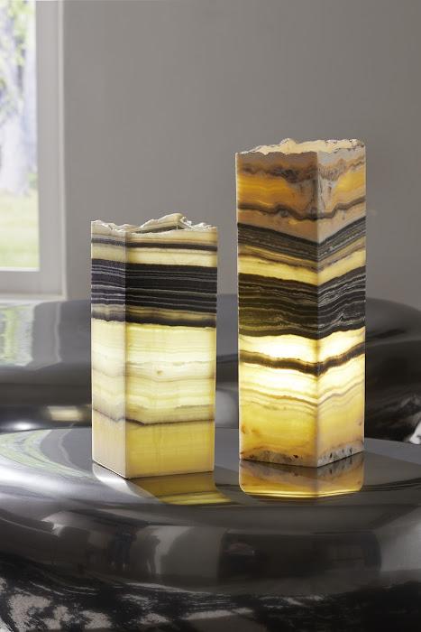 Onyx Lamp, Square, Zebra