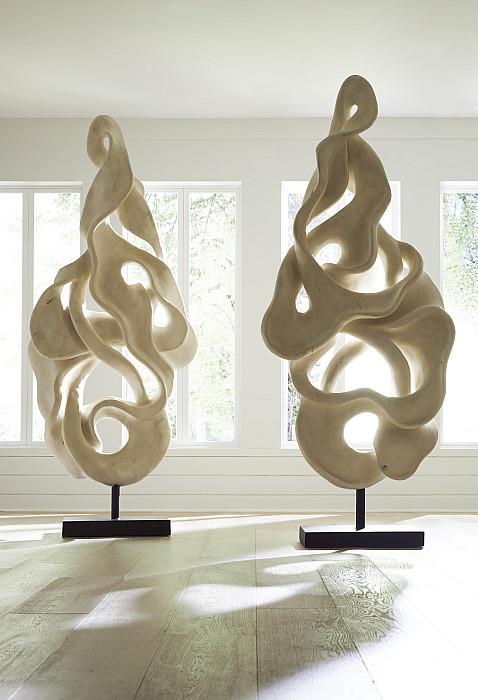 Cast Dancing Sculpture, Plié, Faux Bleached