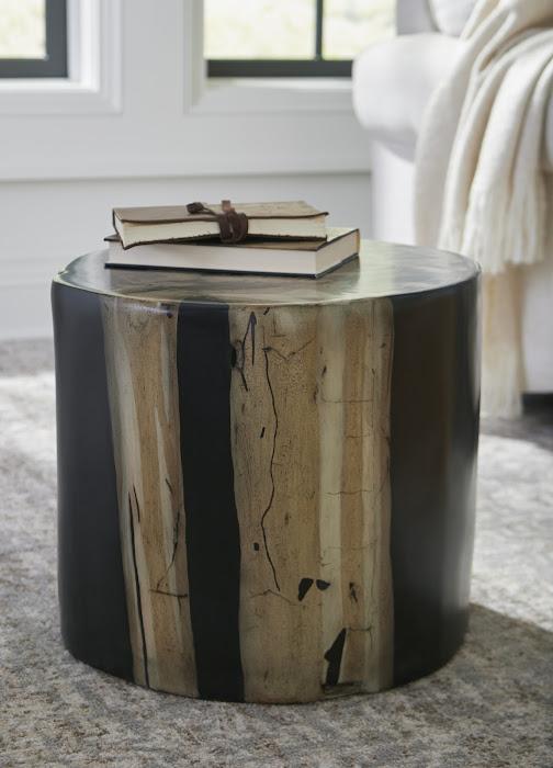 Cast Petrified Wood Stool, Resin