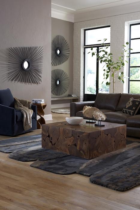 Slice Area Rug, Brown, 6x6