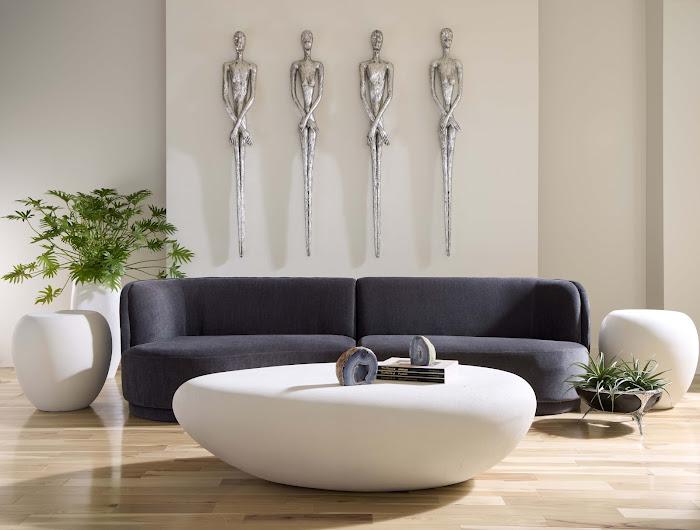 Lloyd Wall Sculpture, Resin, Silver Leaf